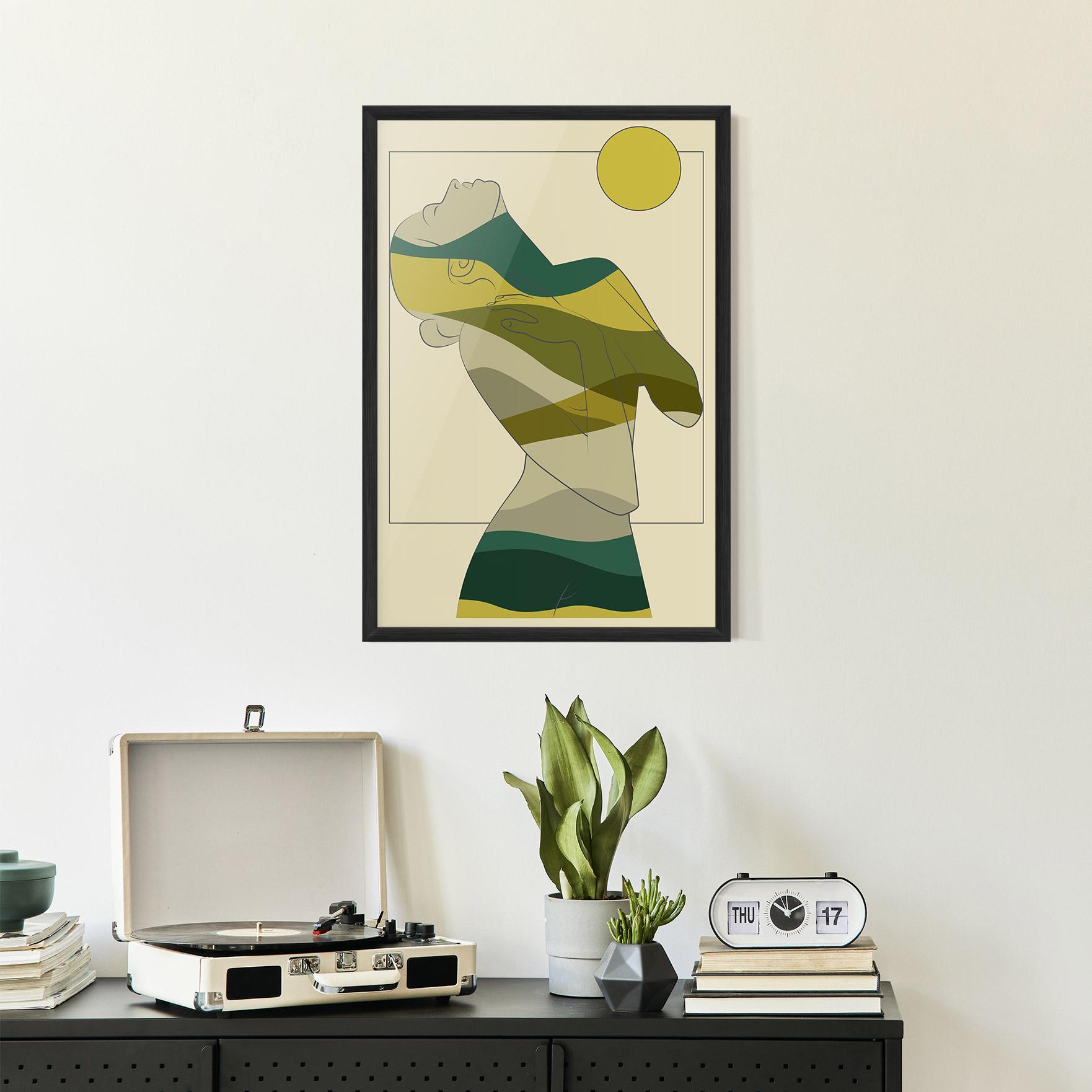 Poster Înrămat Green Nature Woman mockup 2