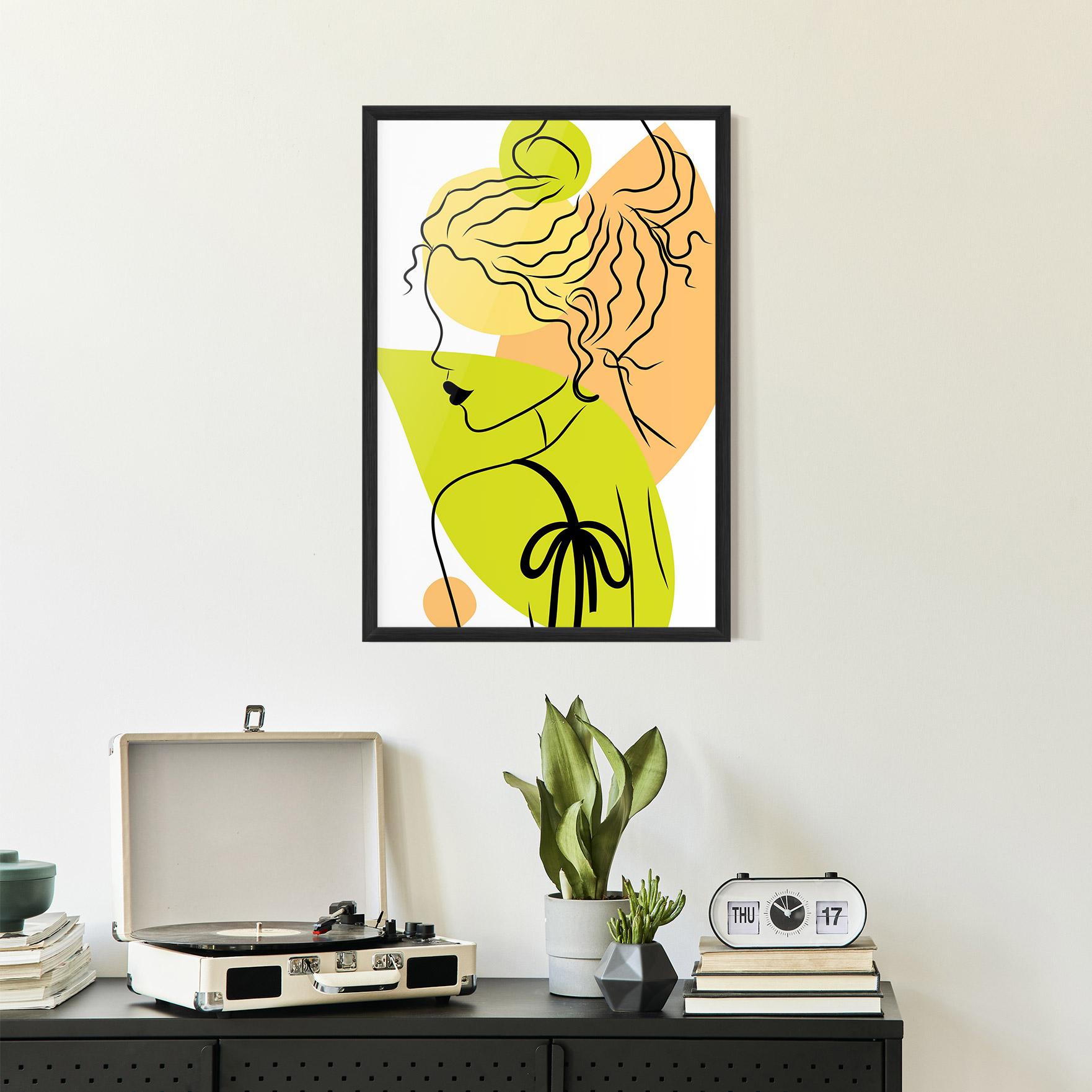 Poster Înrămat Lime Woman mockup 2