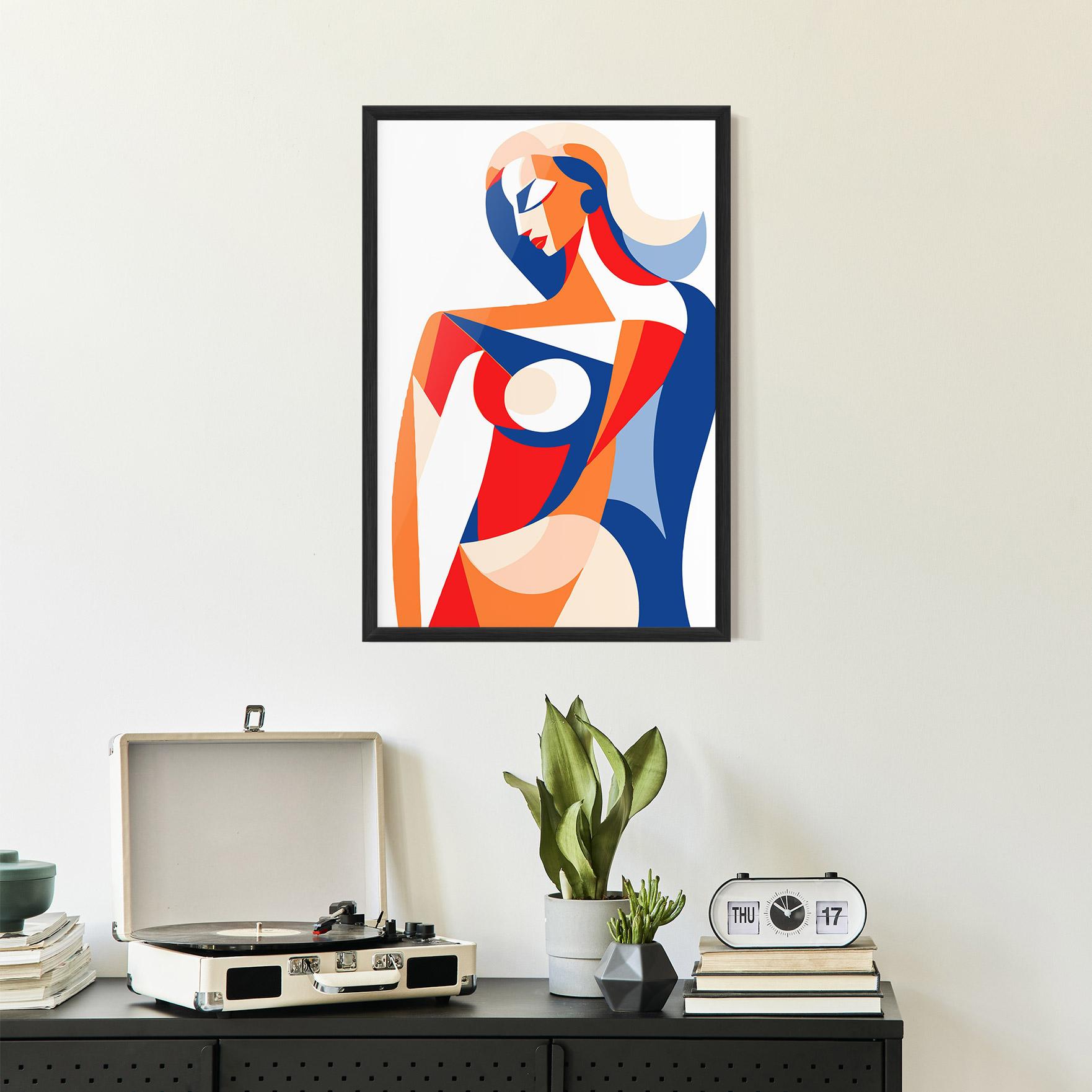 Poster Înrămat White Hair Woman mockup 2