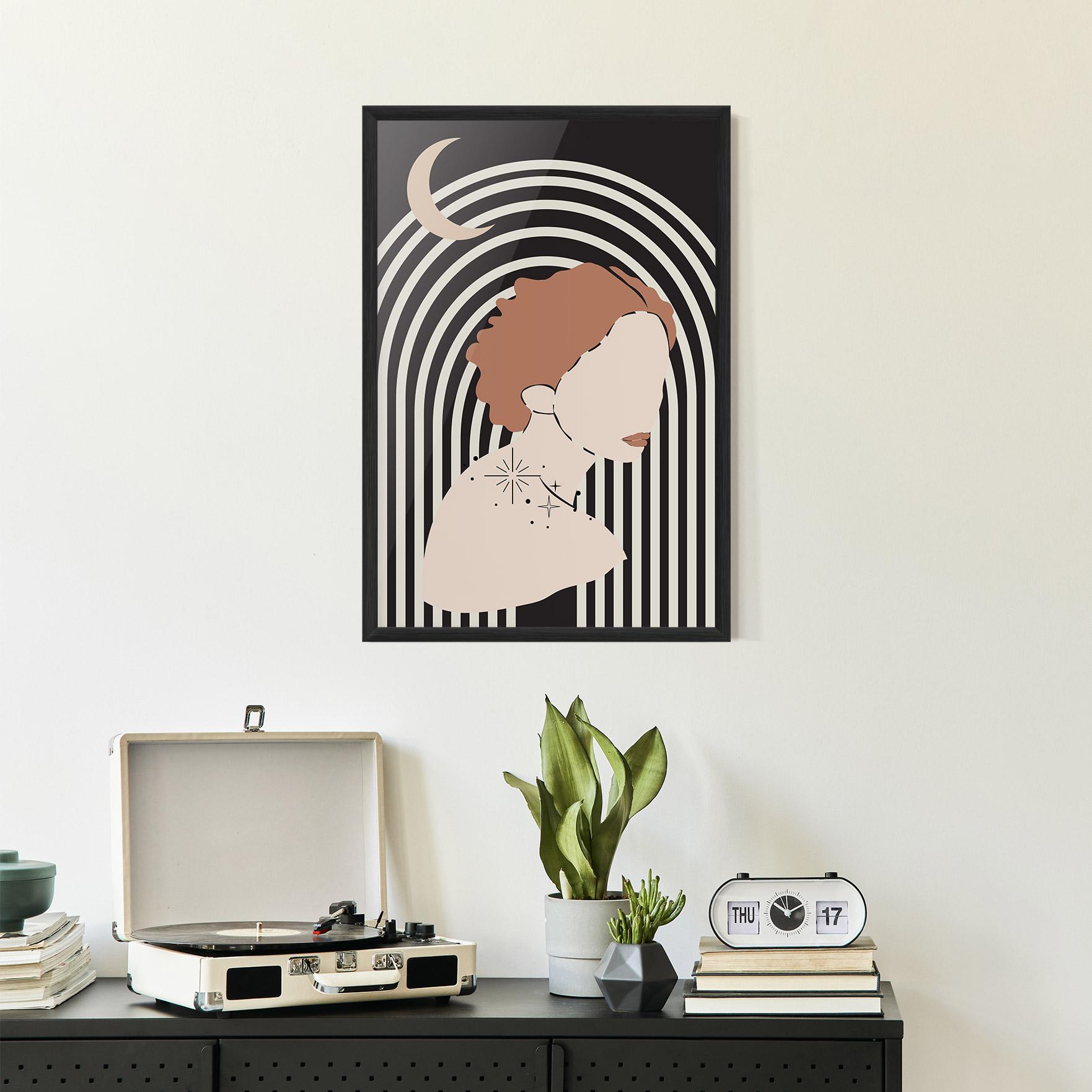 Poster Înrămat Woman Orange Lips mockup 2