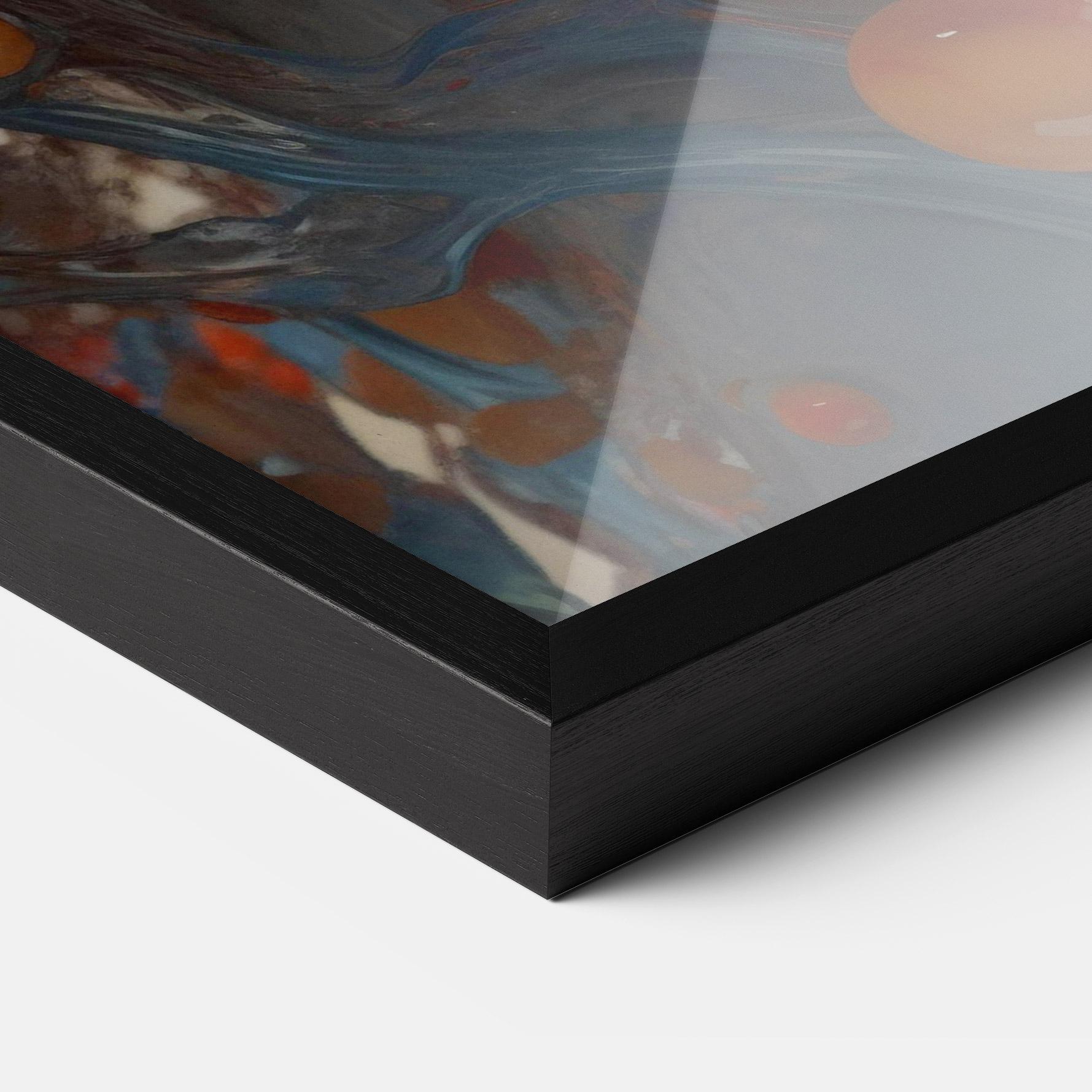 Poster Înrămat Pretty Blue Face mockup 3