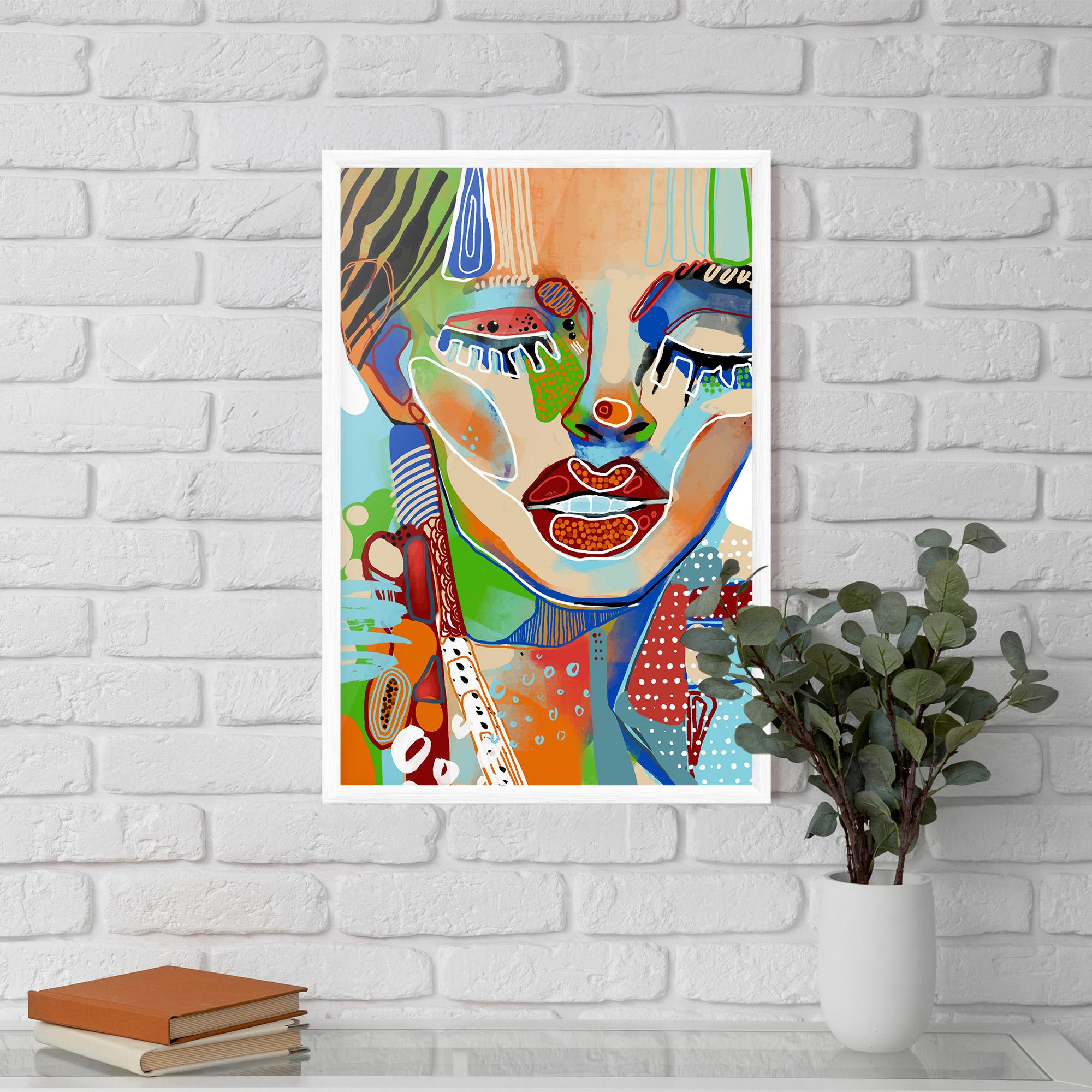 Poster Înrămat Abstract Art Woman mockup 5
