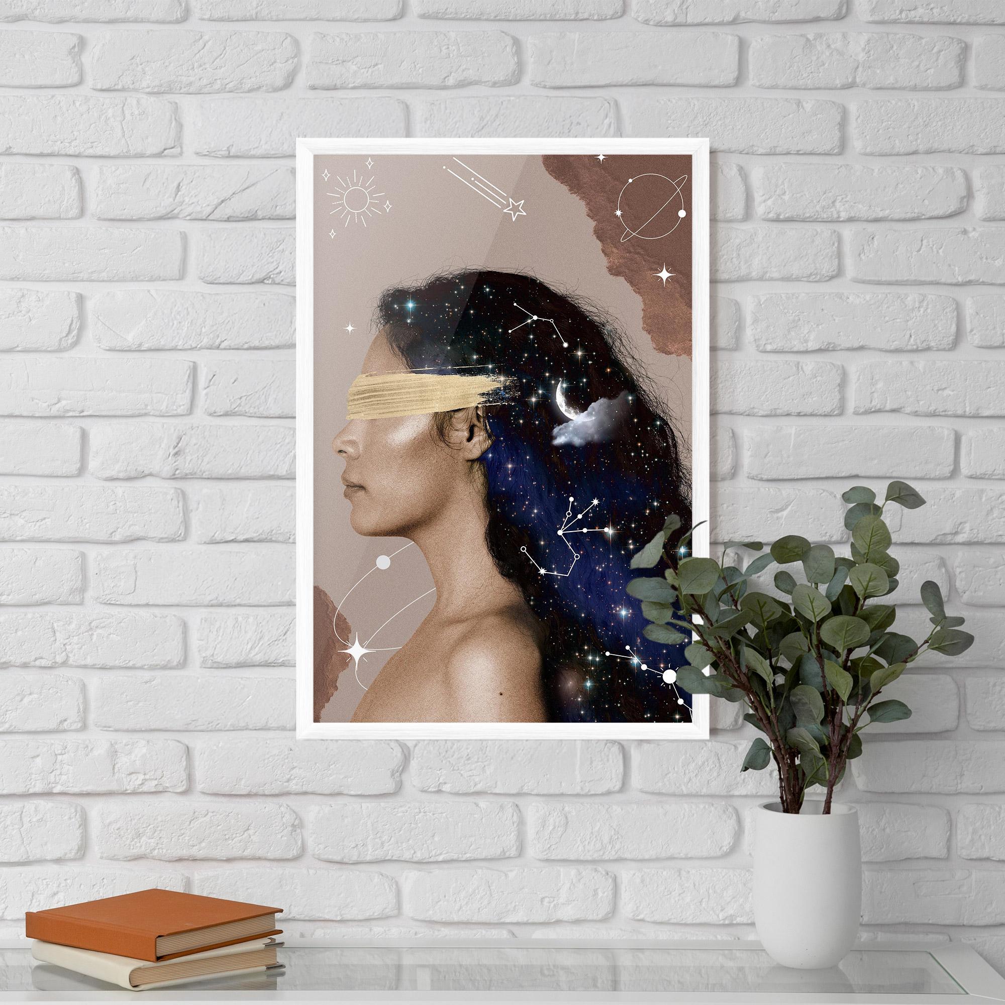 Poster Înrămat Galaxy Hair mockup 5