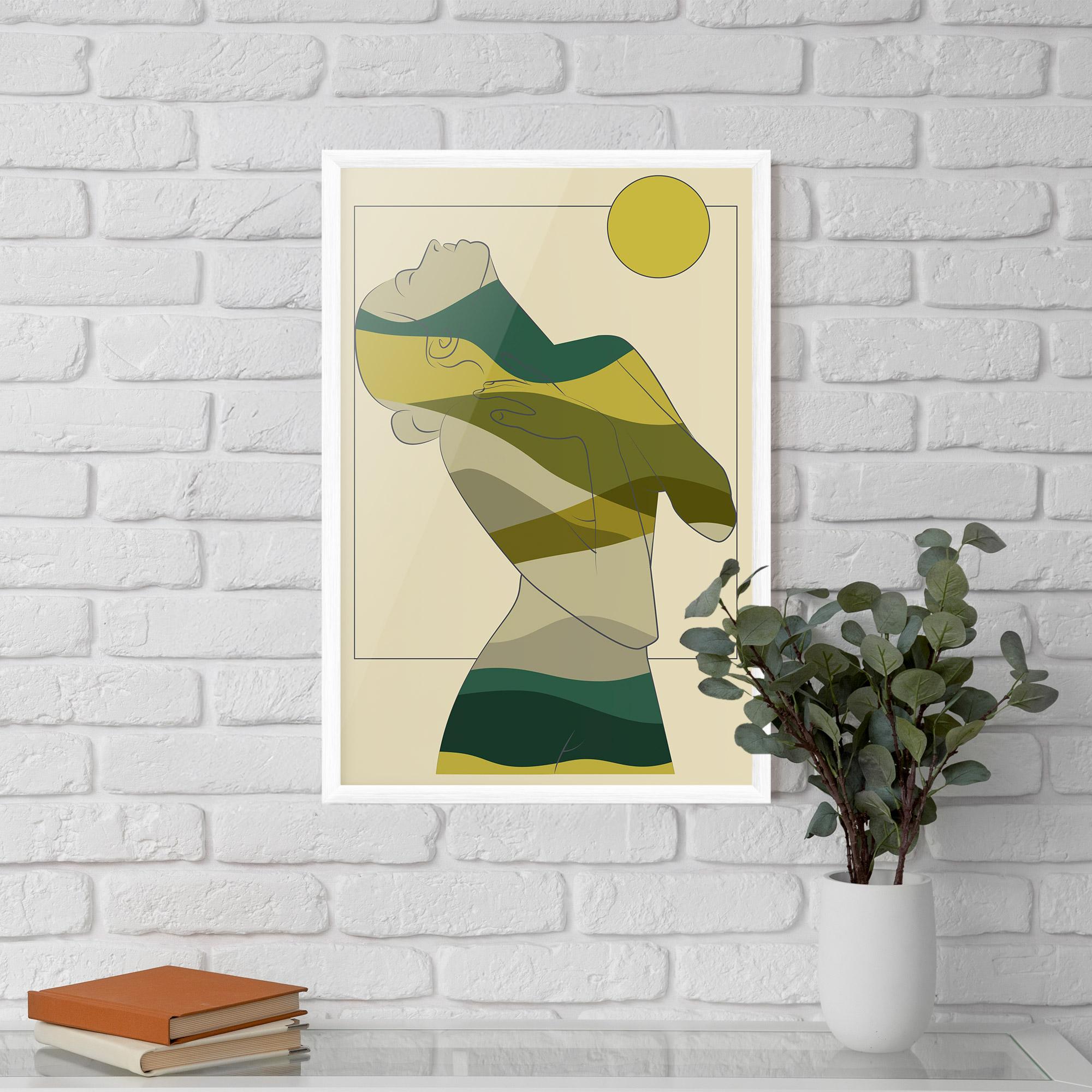 Poster Înrămat Green Nature Woman mockup 5