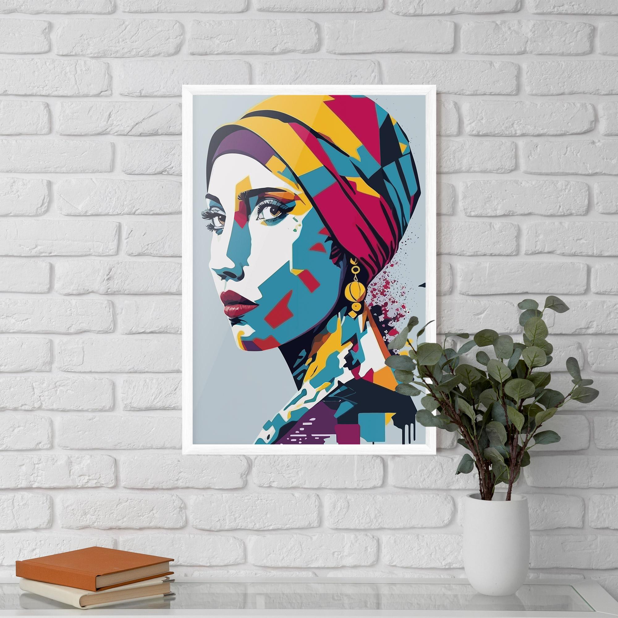 Poster Înrămat Long Face Woman mockup 5