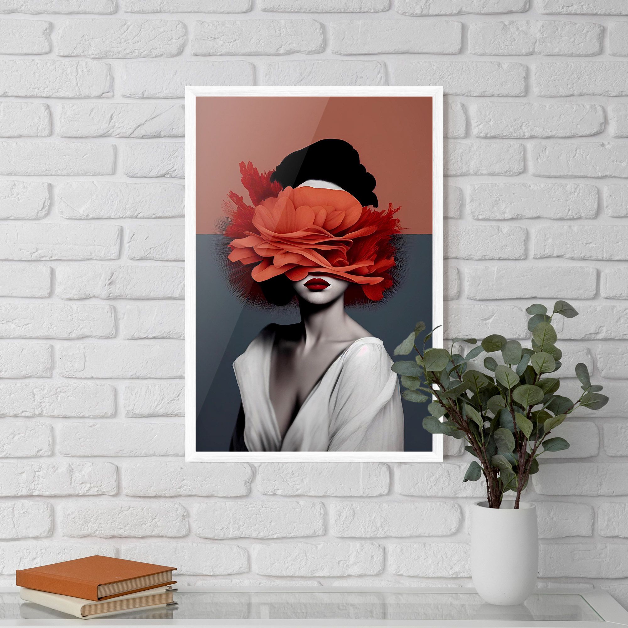 Red Flower Woman mockup 5