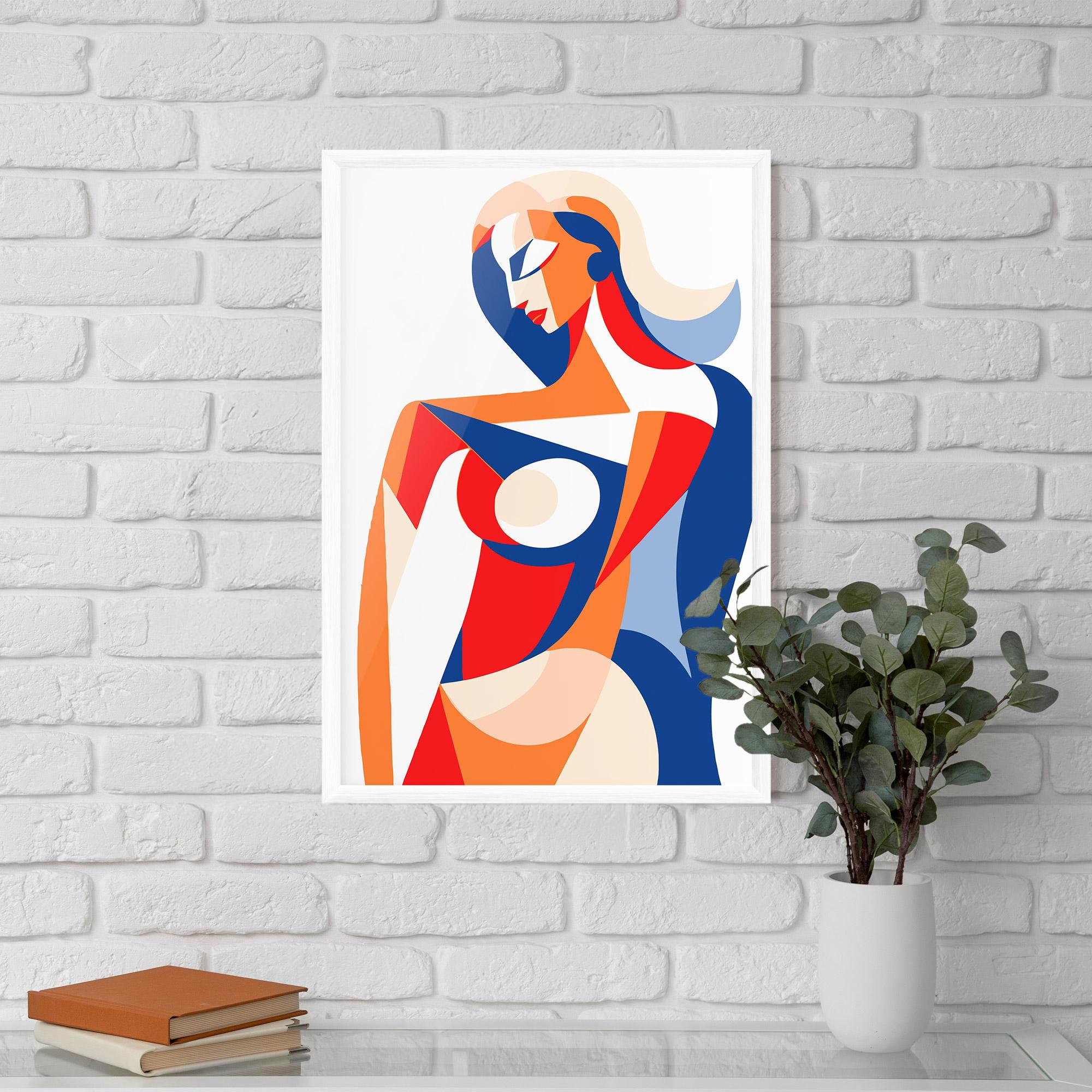 Poster Înrămat White Hair Woman mockup 5