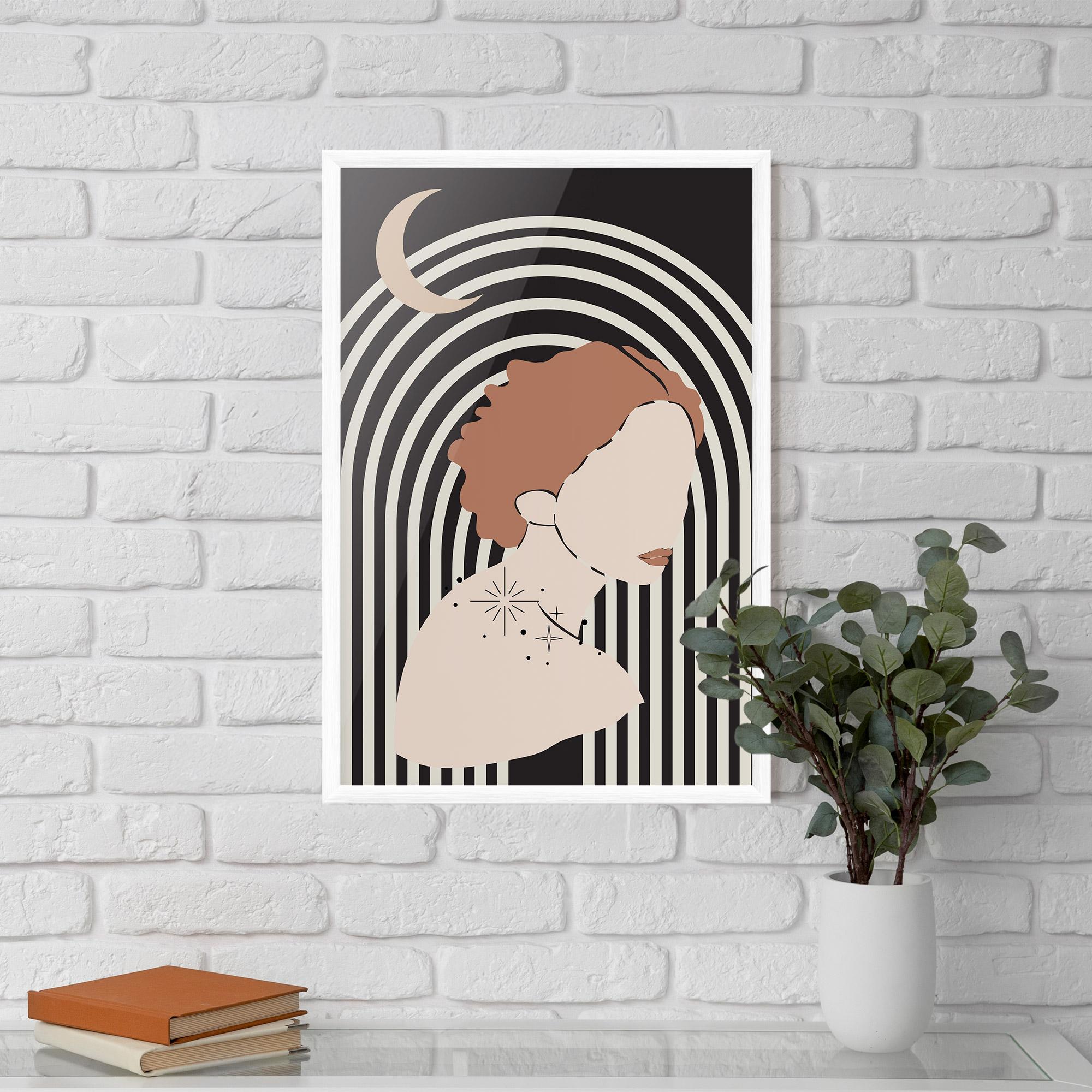 Poster Înrămat Woman Orange Lips mockup 5