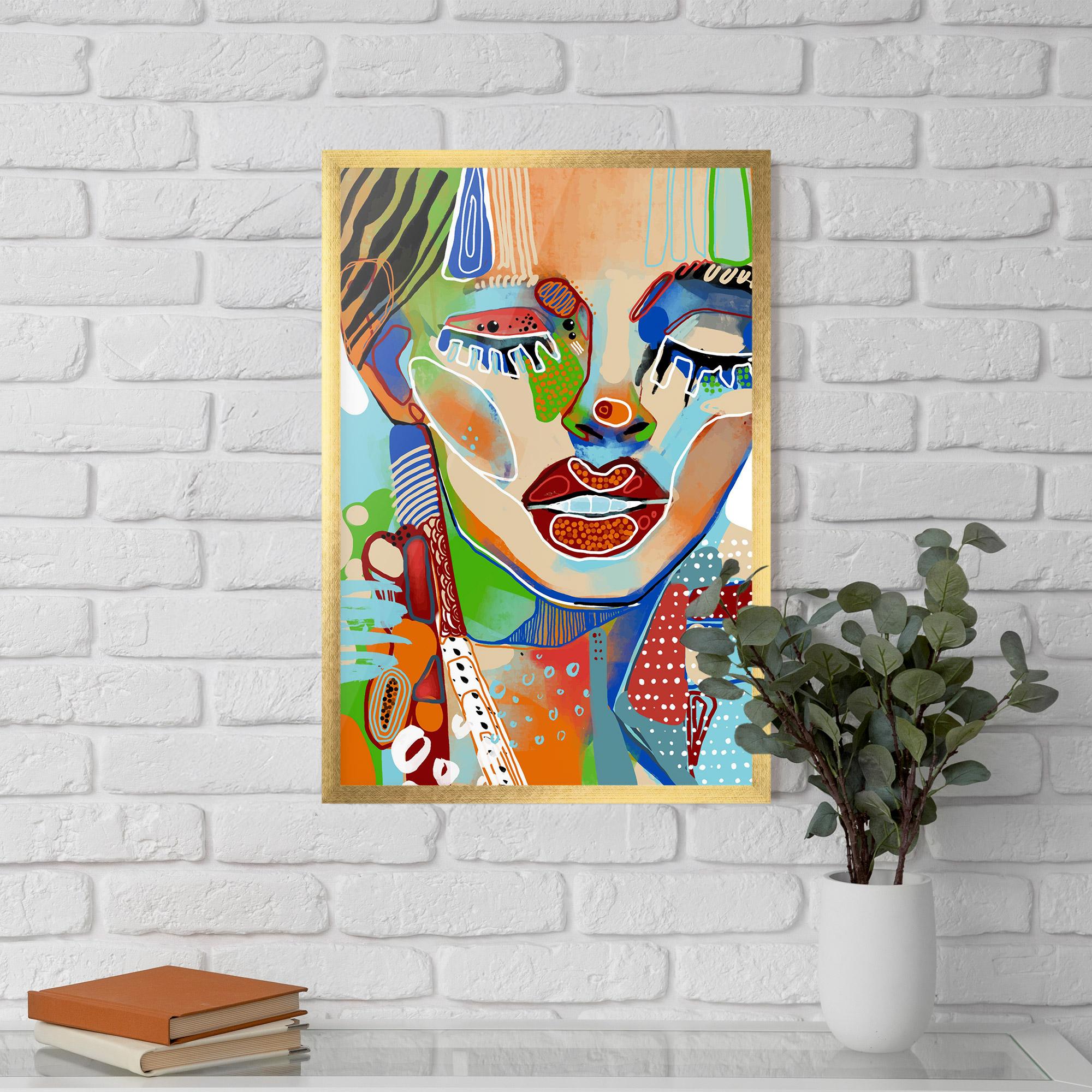 Poster Înrămat Abstract Art Woman mockup 5