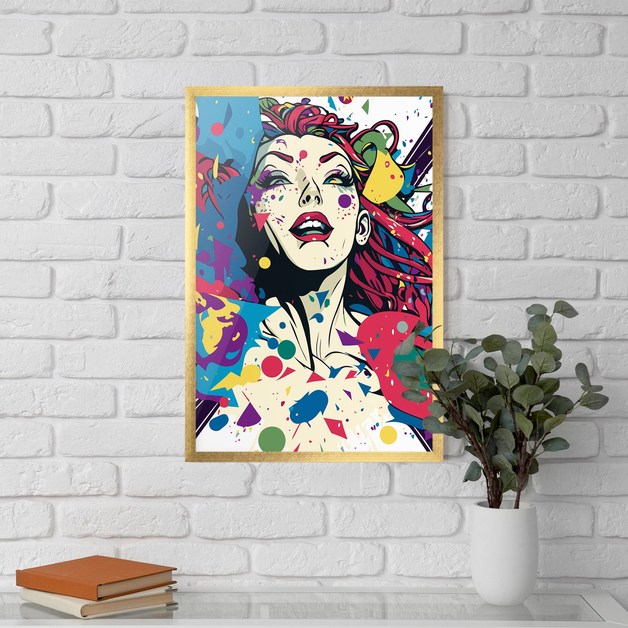 Poster Înrămat Fictional Woman mockup 5