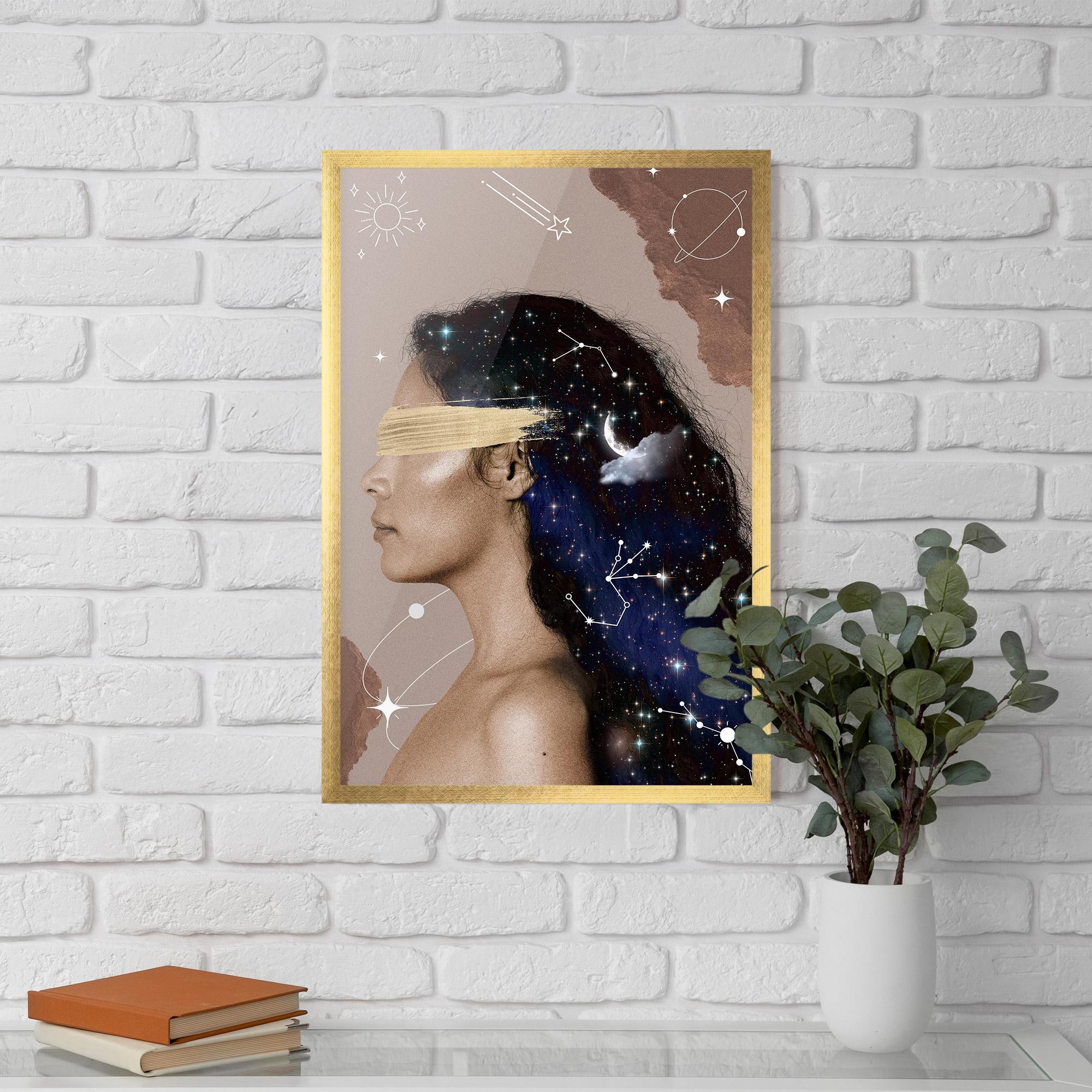 Poster Înrămat Galaxy Hair mockup 5