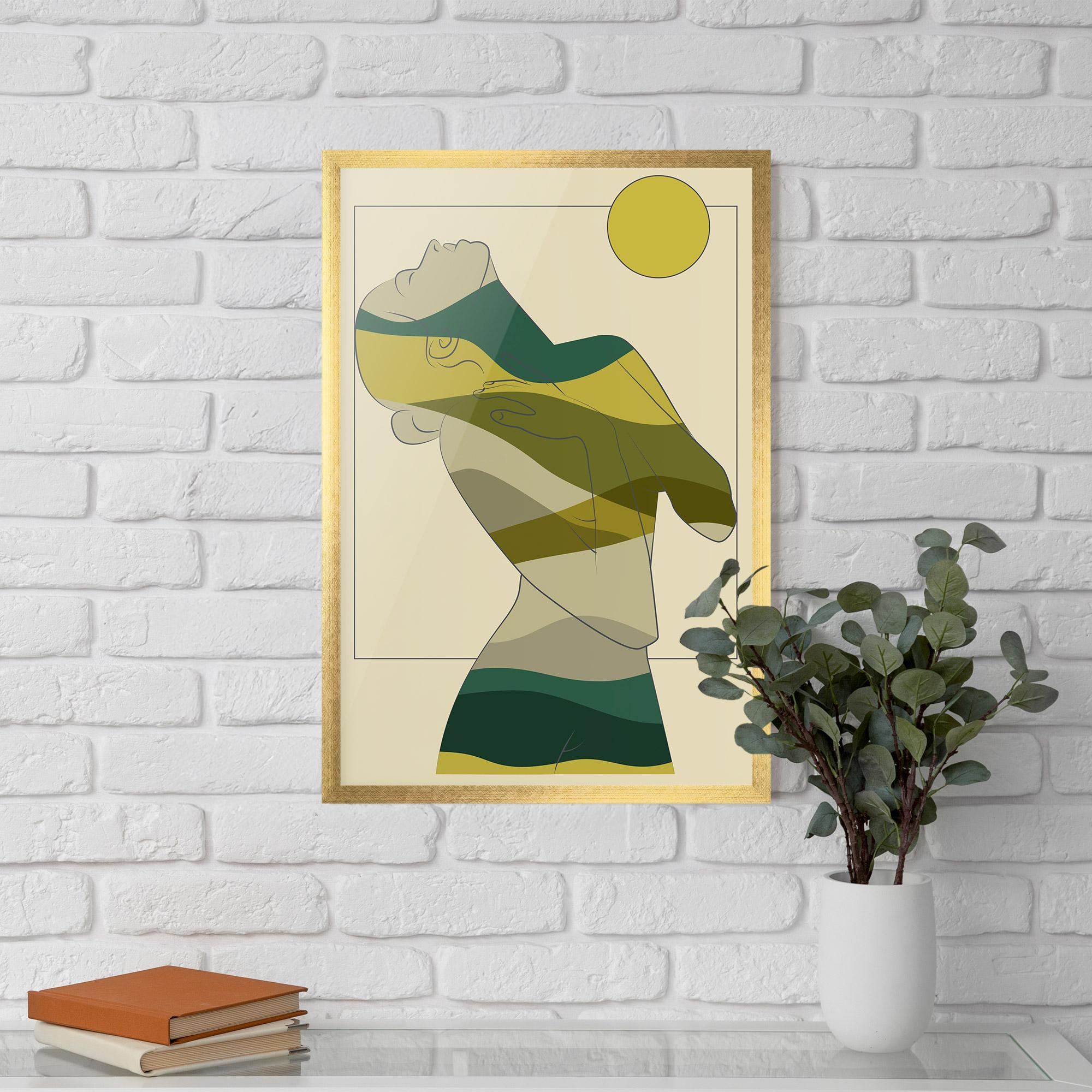 Poster Înrămat Green Nature Woman mockup 5