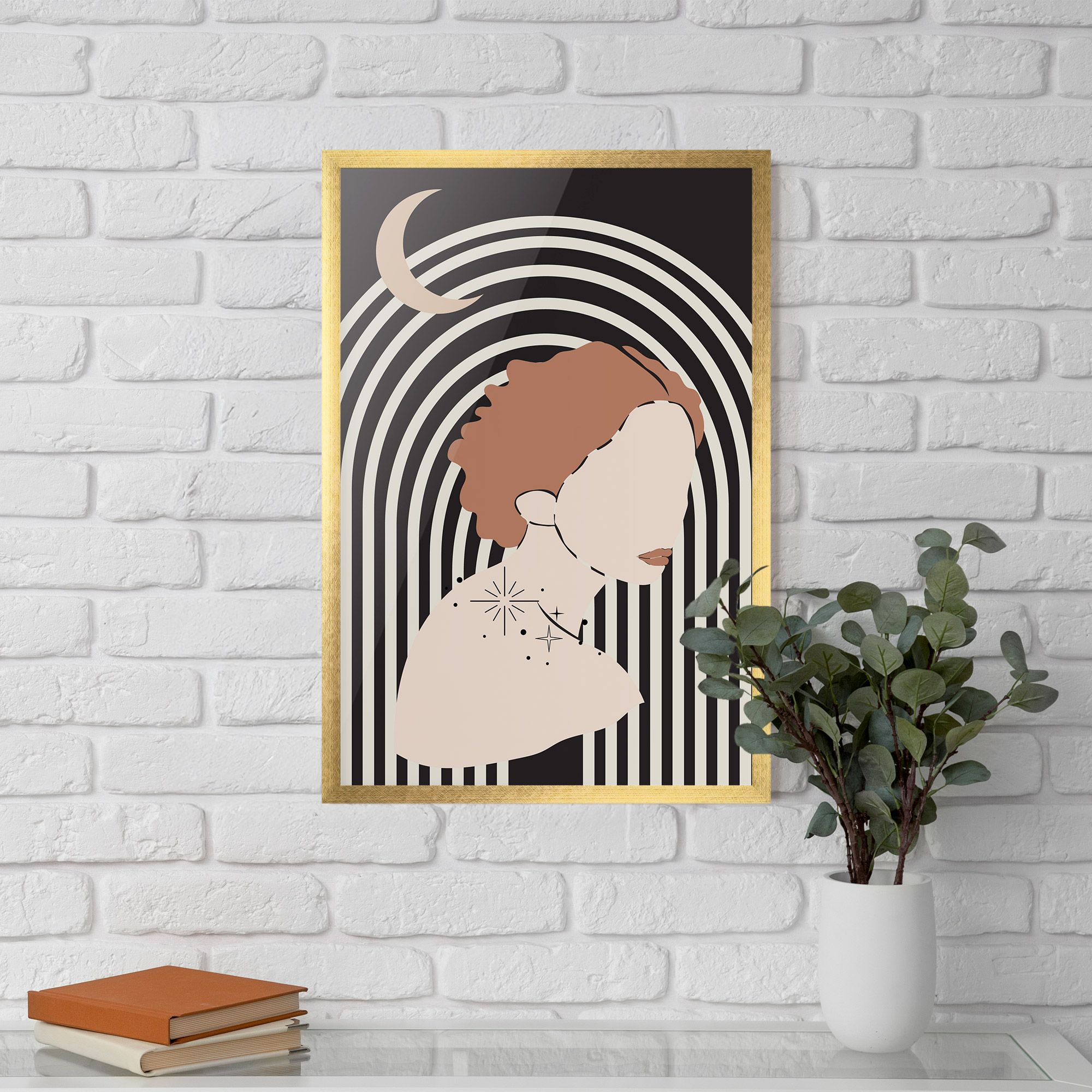 Woman Orange Lips mockup 5