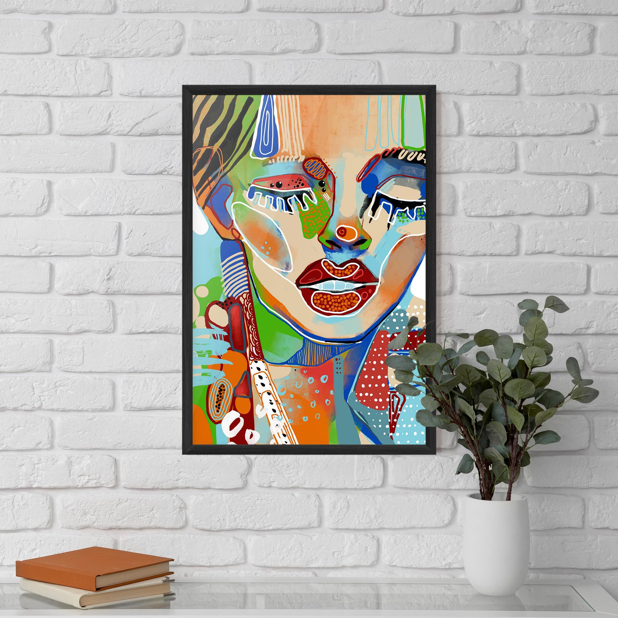Poster Înrămat Abstract Art Woman mockup 5