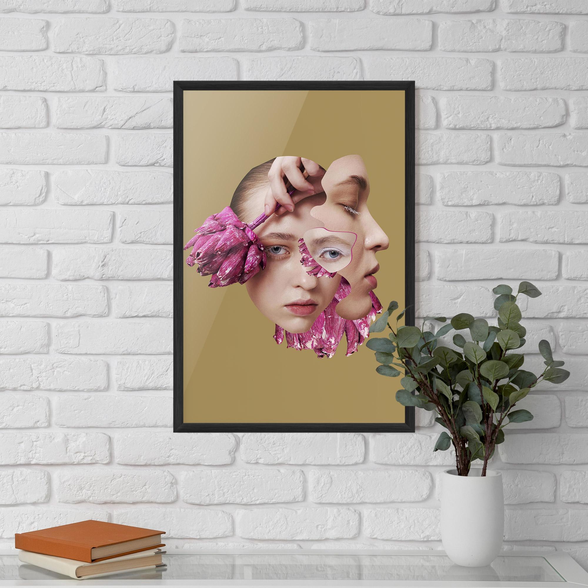 Poster Înrămat Abstract Combination Face mockup 5