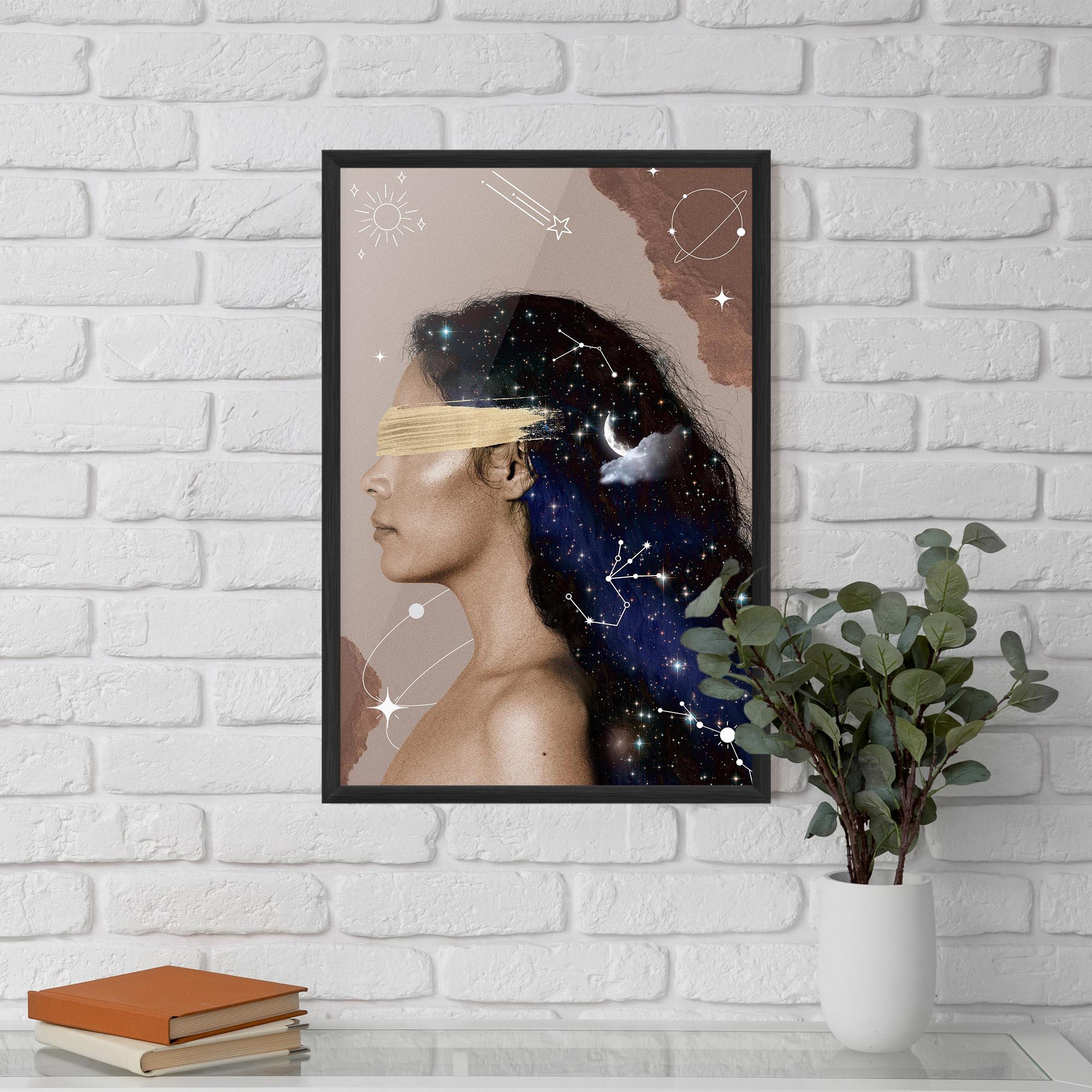 Poster Înrămat Galaxy Hair mockup 5