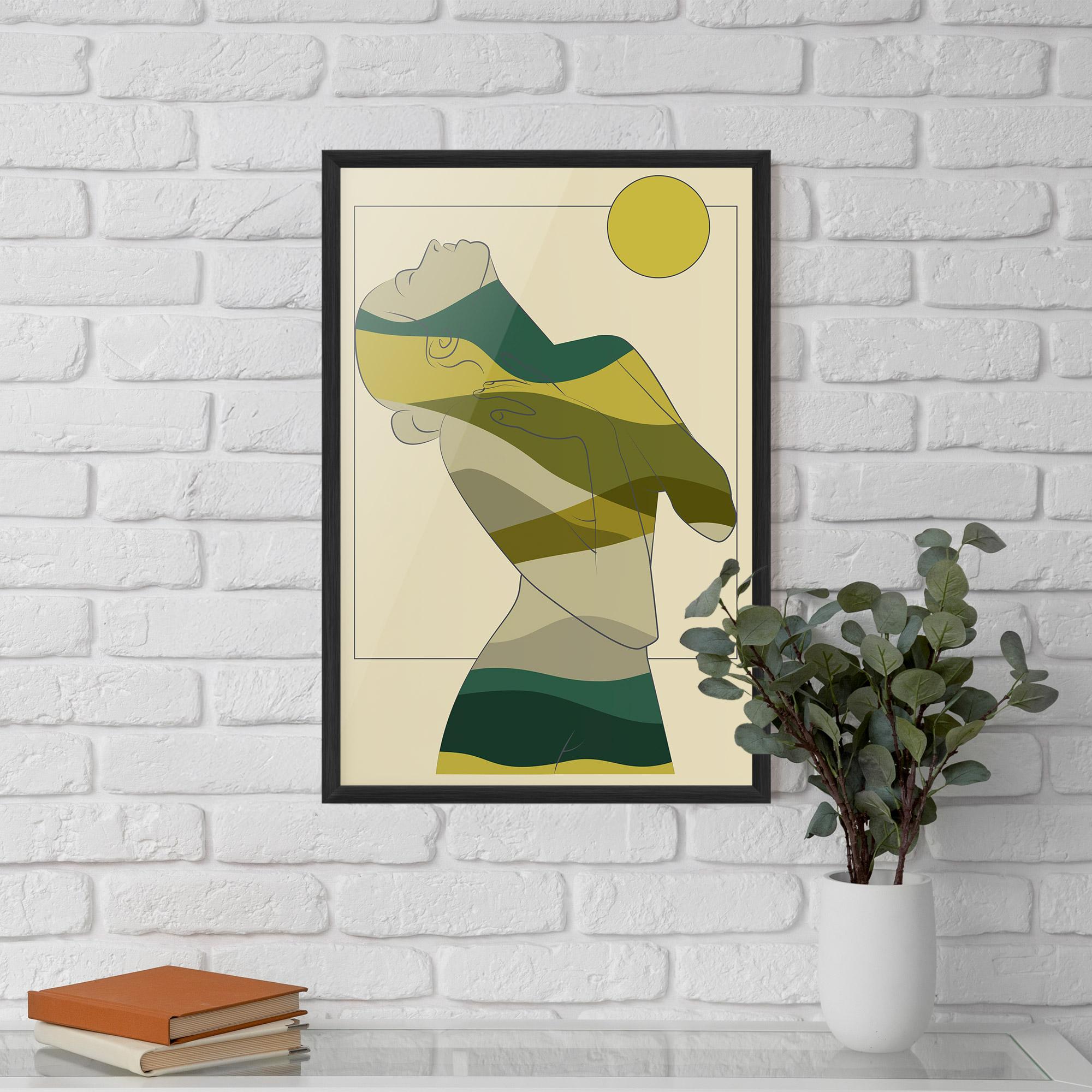 Poster Înrămat Green Nature Woman mockup 5