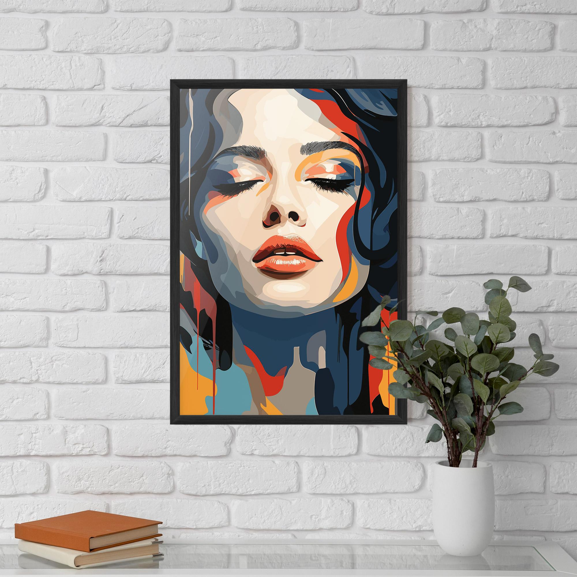 Poster Înrămat Juicy Abstract Lips mockup 5