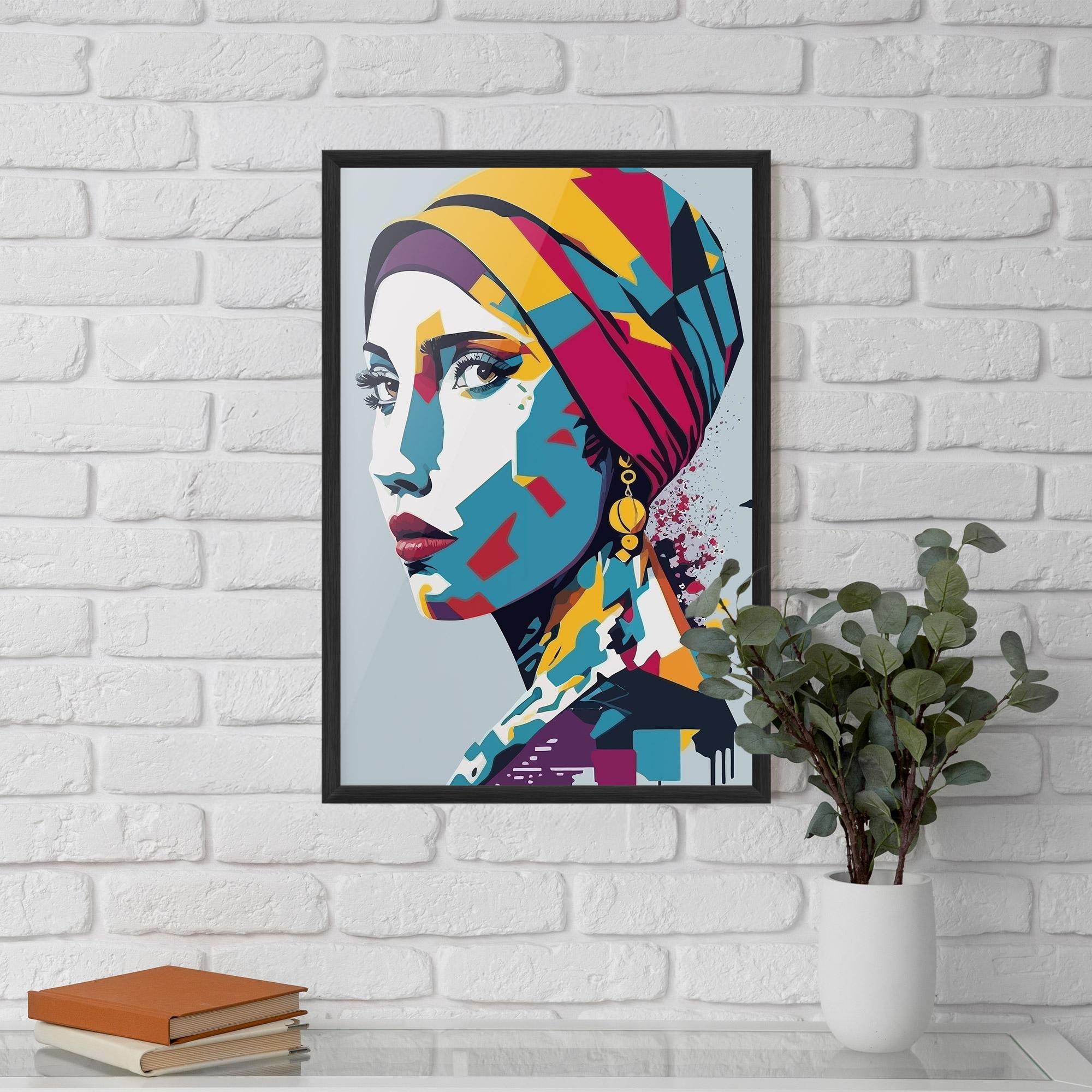 Poster Înrămat Long Face Woman mockup 5
