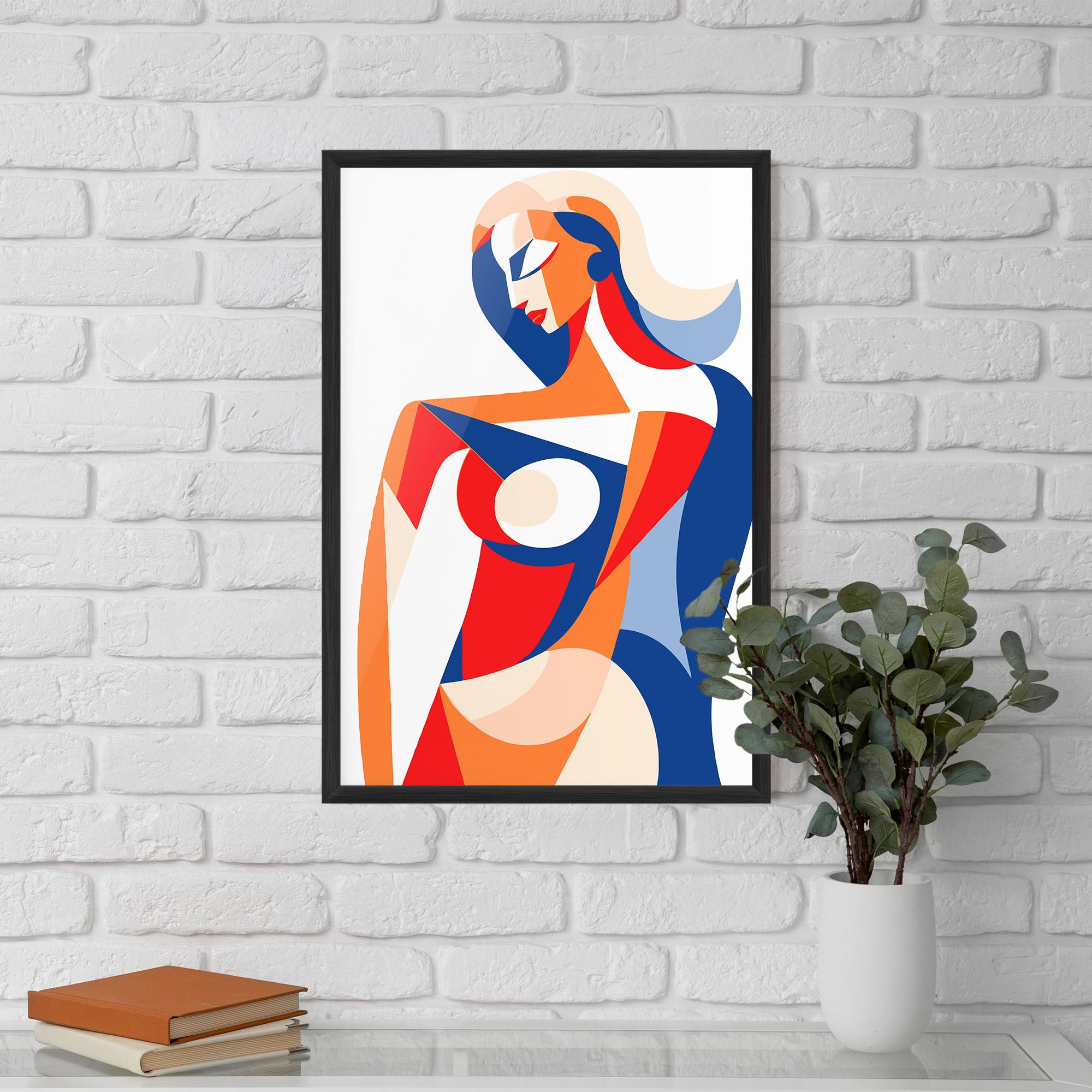 Poster Înrămat White Hair Woman mockup 5