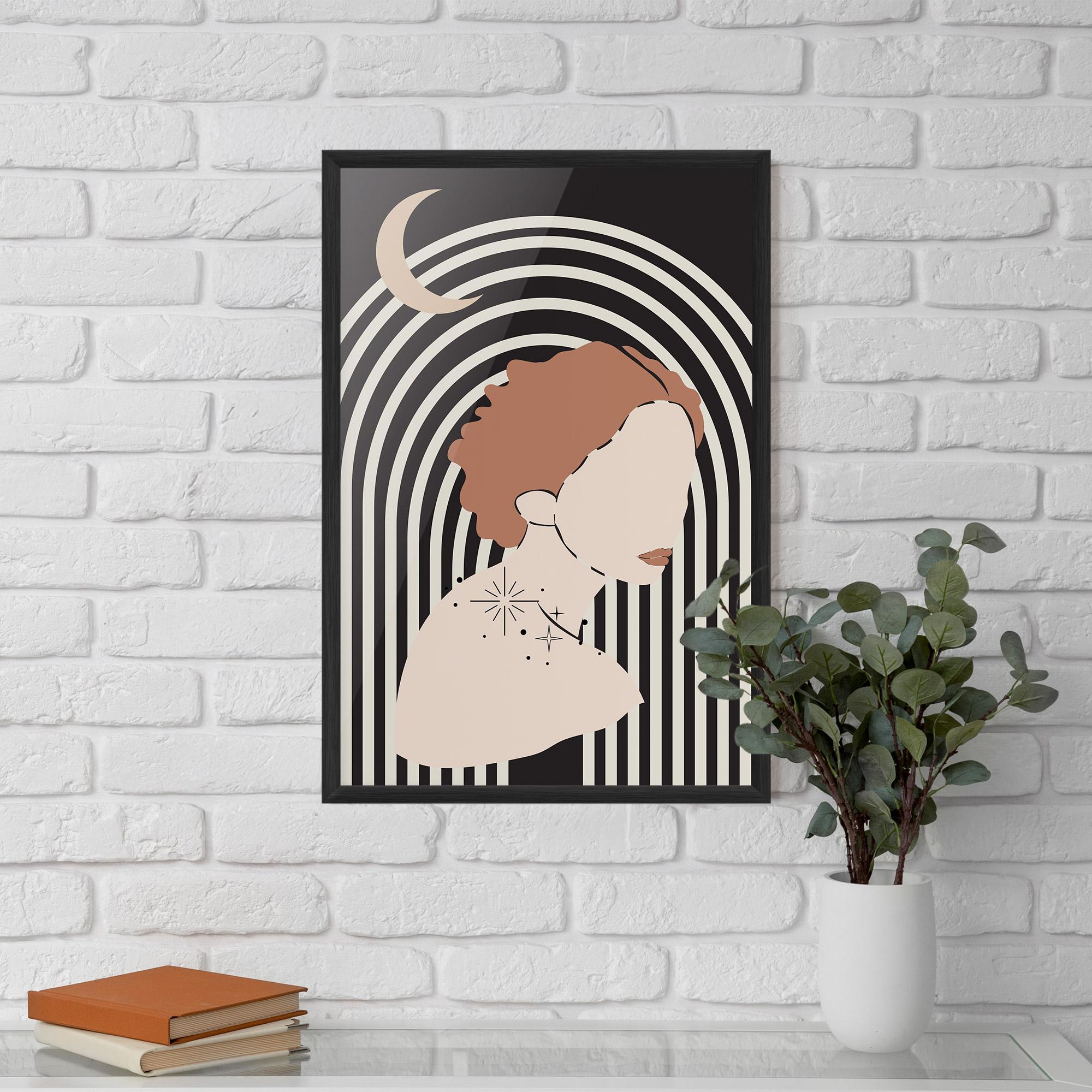 Poster Înrămat Woman Orange Lips mockup 5