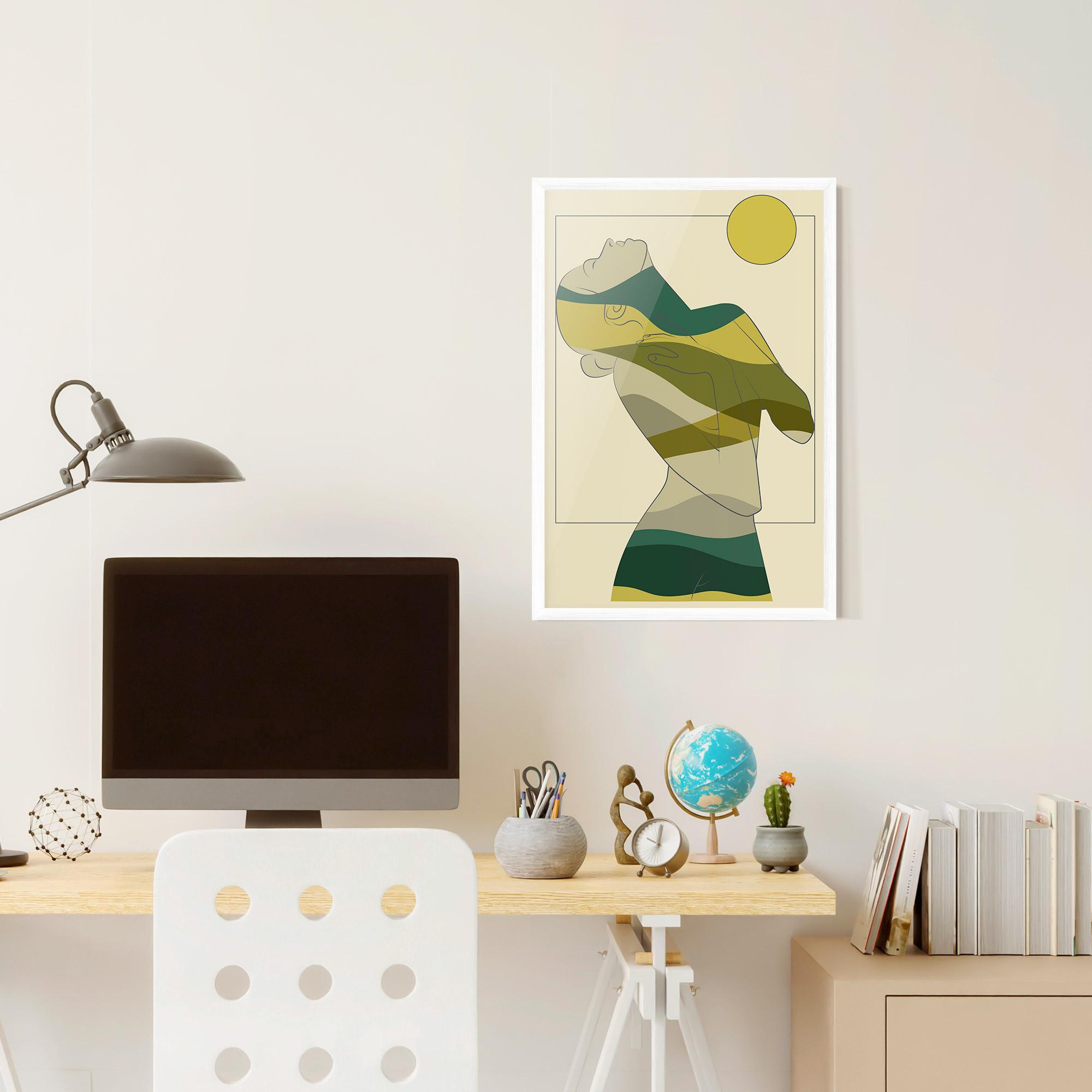 Poster Înrămat Green Nature Woman mockup 6