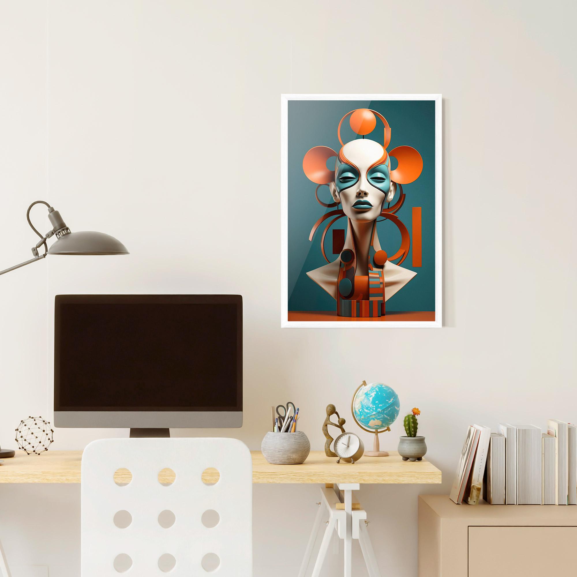 Poster Înrămat Interesting Woman Concept mockup 6