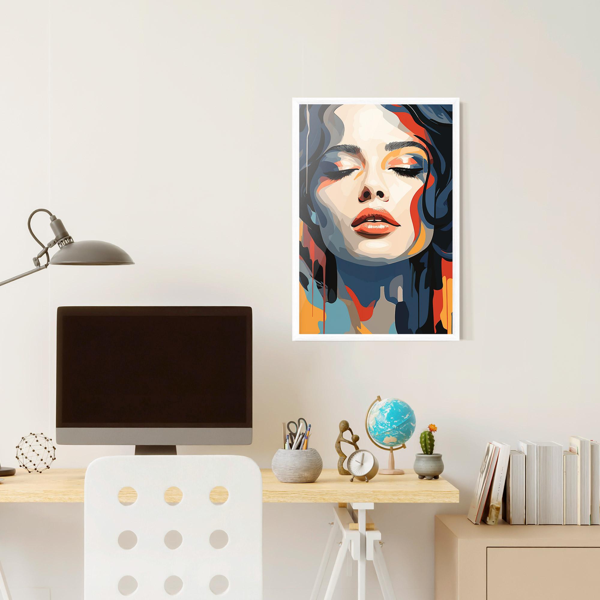 Poster Înrămat Juicy Abstract Lips mockup 6