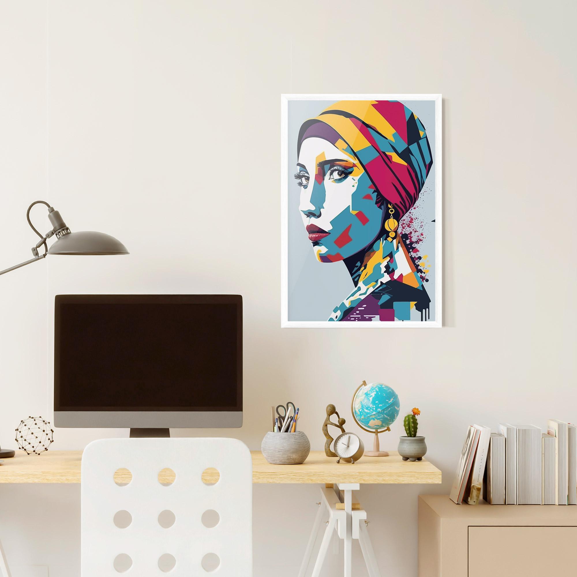 Poster Înrămat Long Face Woman mockup 6