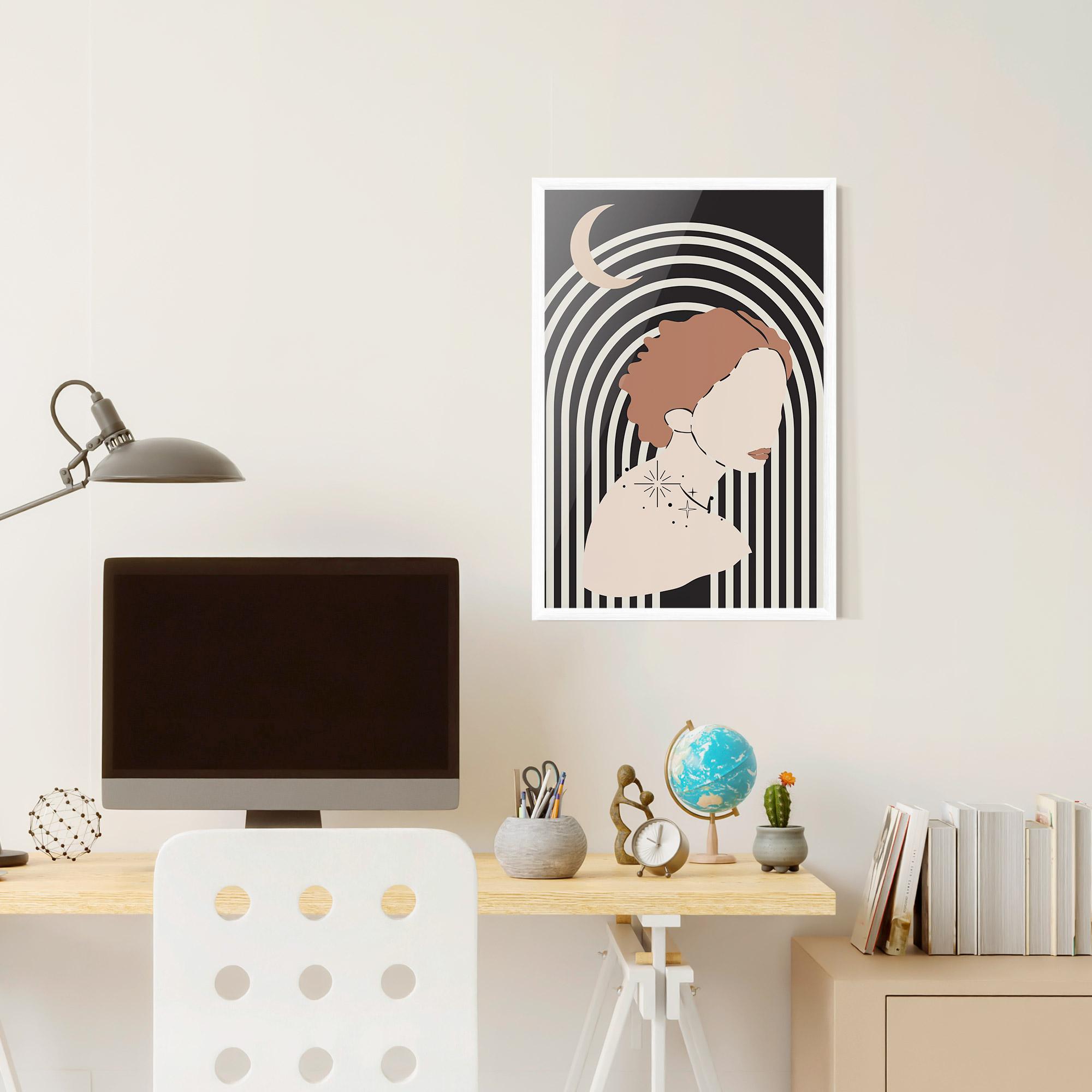 Poster Înrămat Woman Orange Lips mockup 6