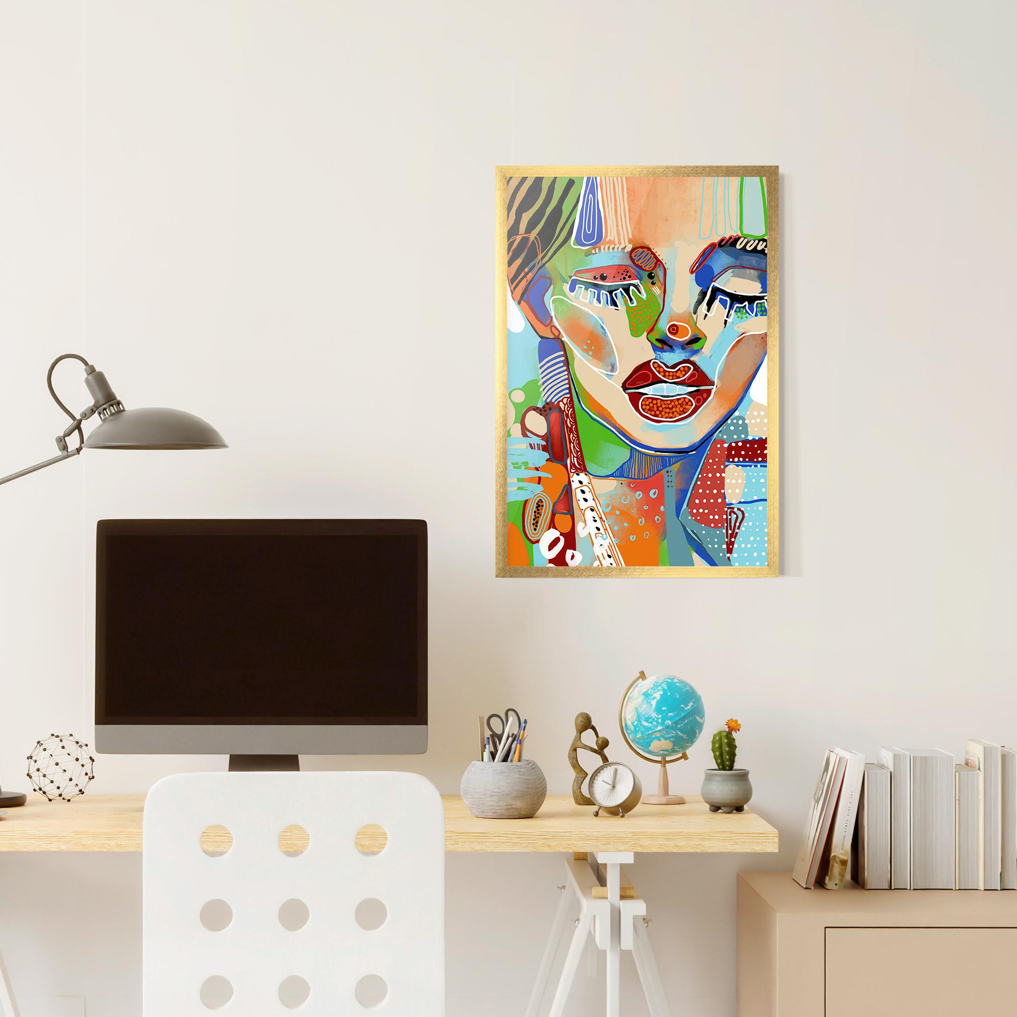 Poster Înrămat Abstract Art Woman mockup 6