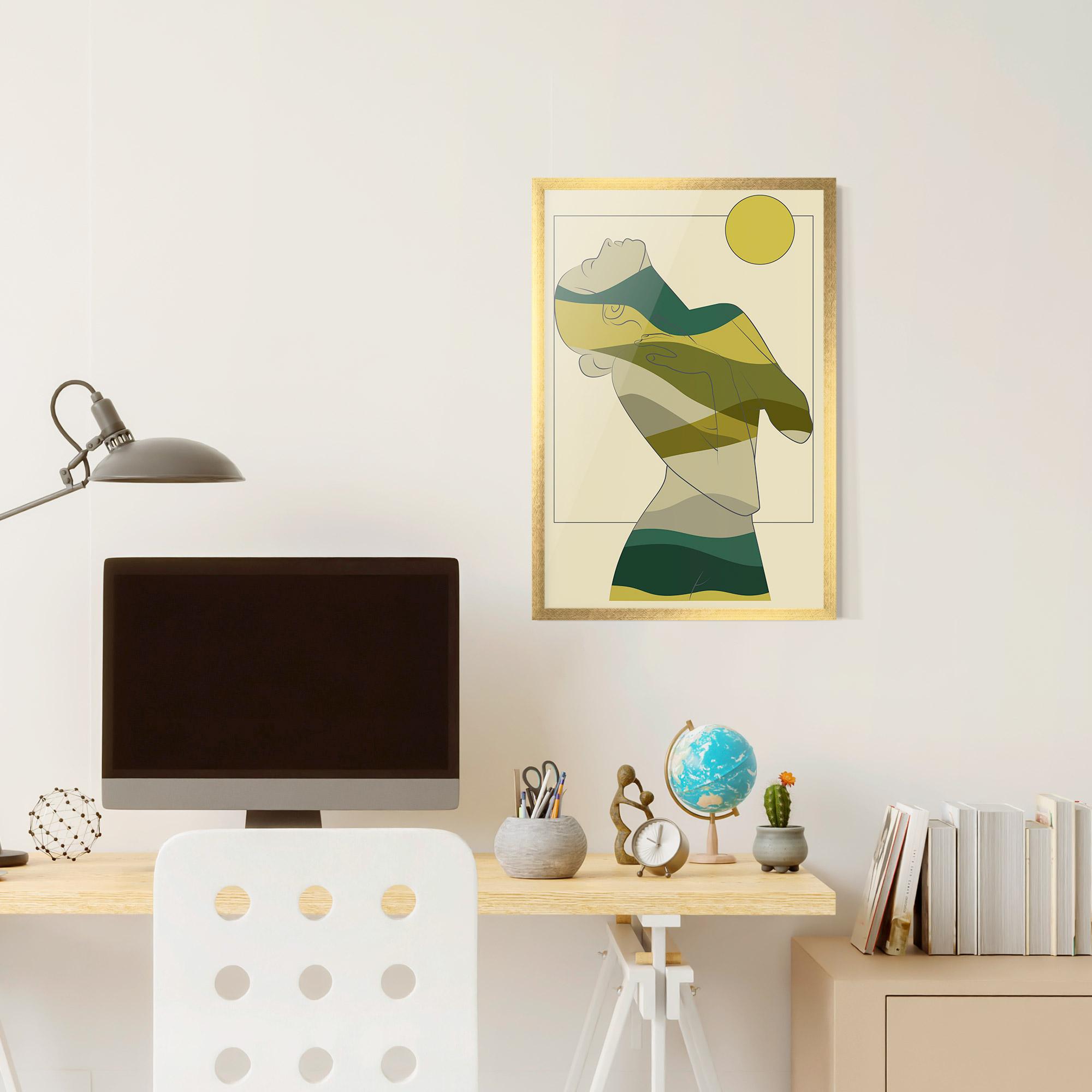 Poster Înrămat Green Nature Woman mockup 6