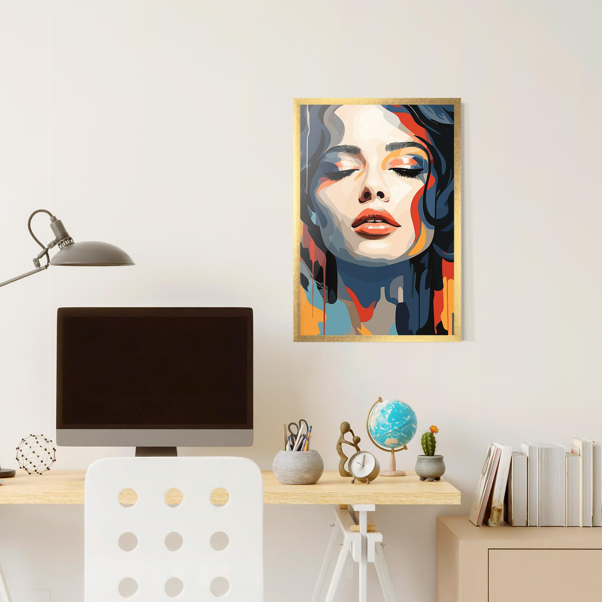 Poster Înrămat Juicy Abstract Lips mockup 6