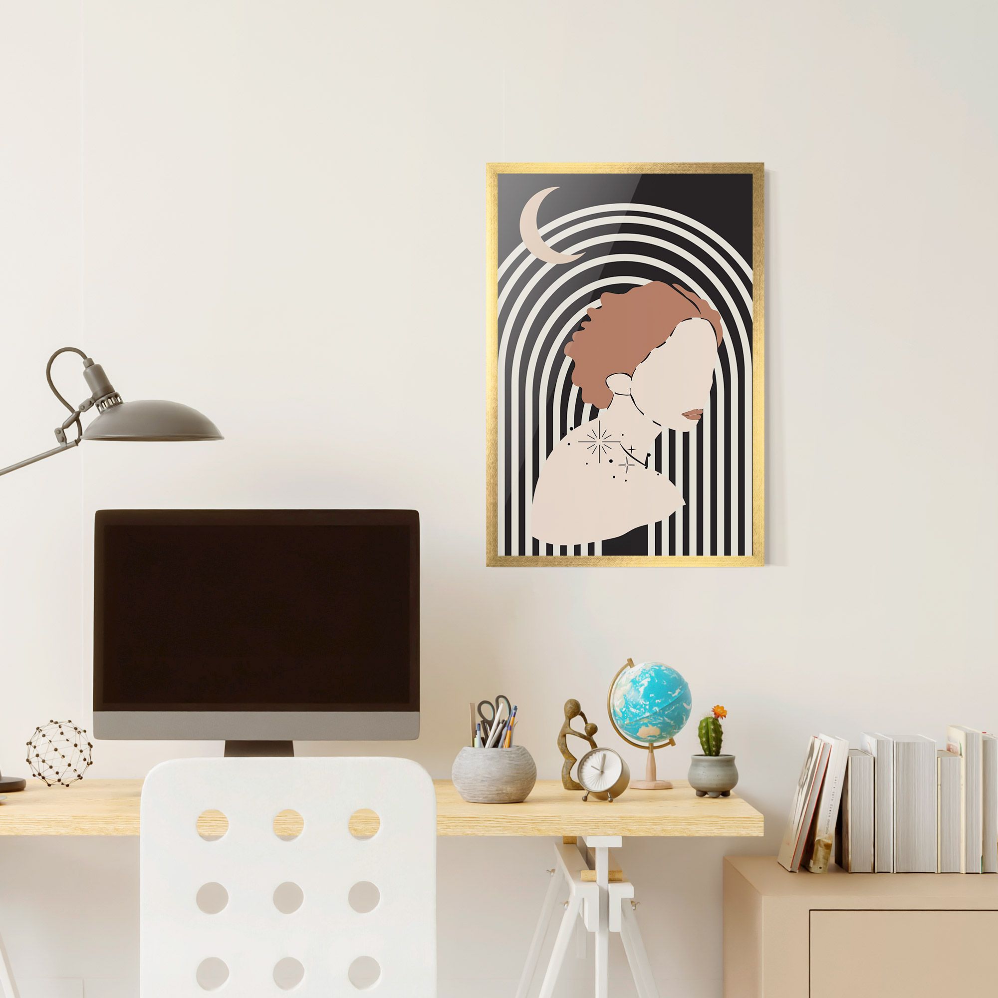 Woman Orange Lips mockup 6