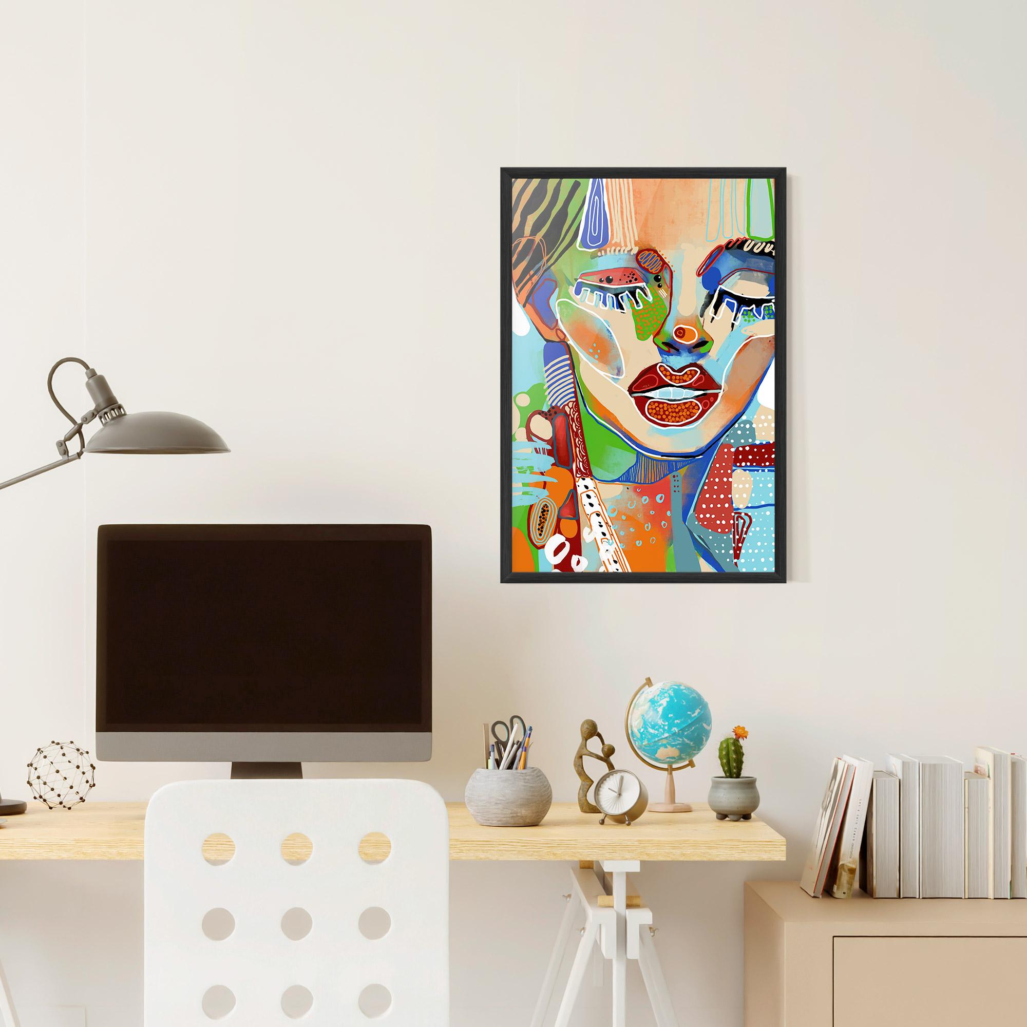 Poster Înrămat Abstract Art Woman mockup 6