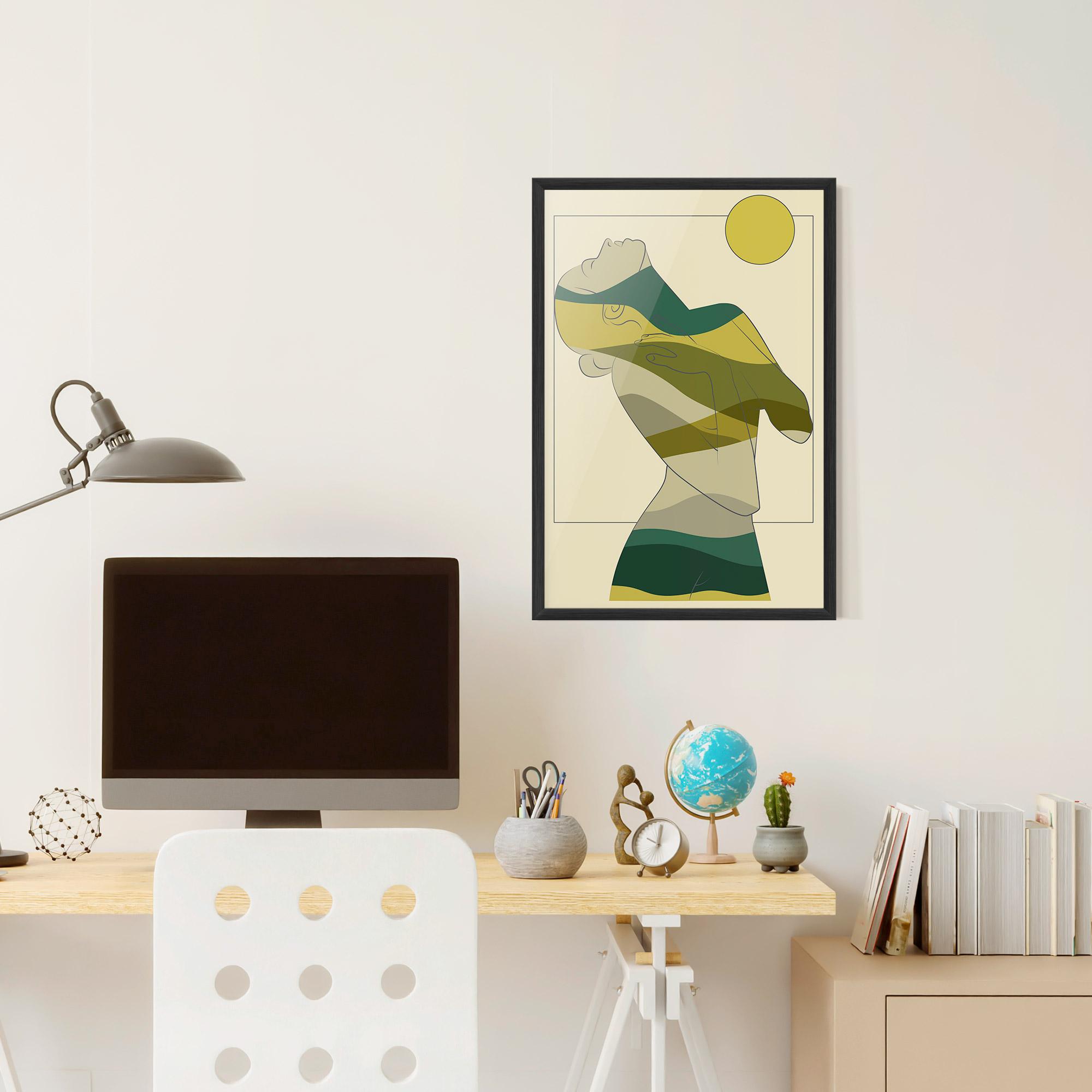 Poster Înrămat Green Nature Woman mockup 6