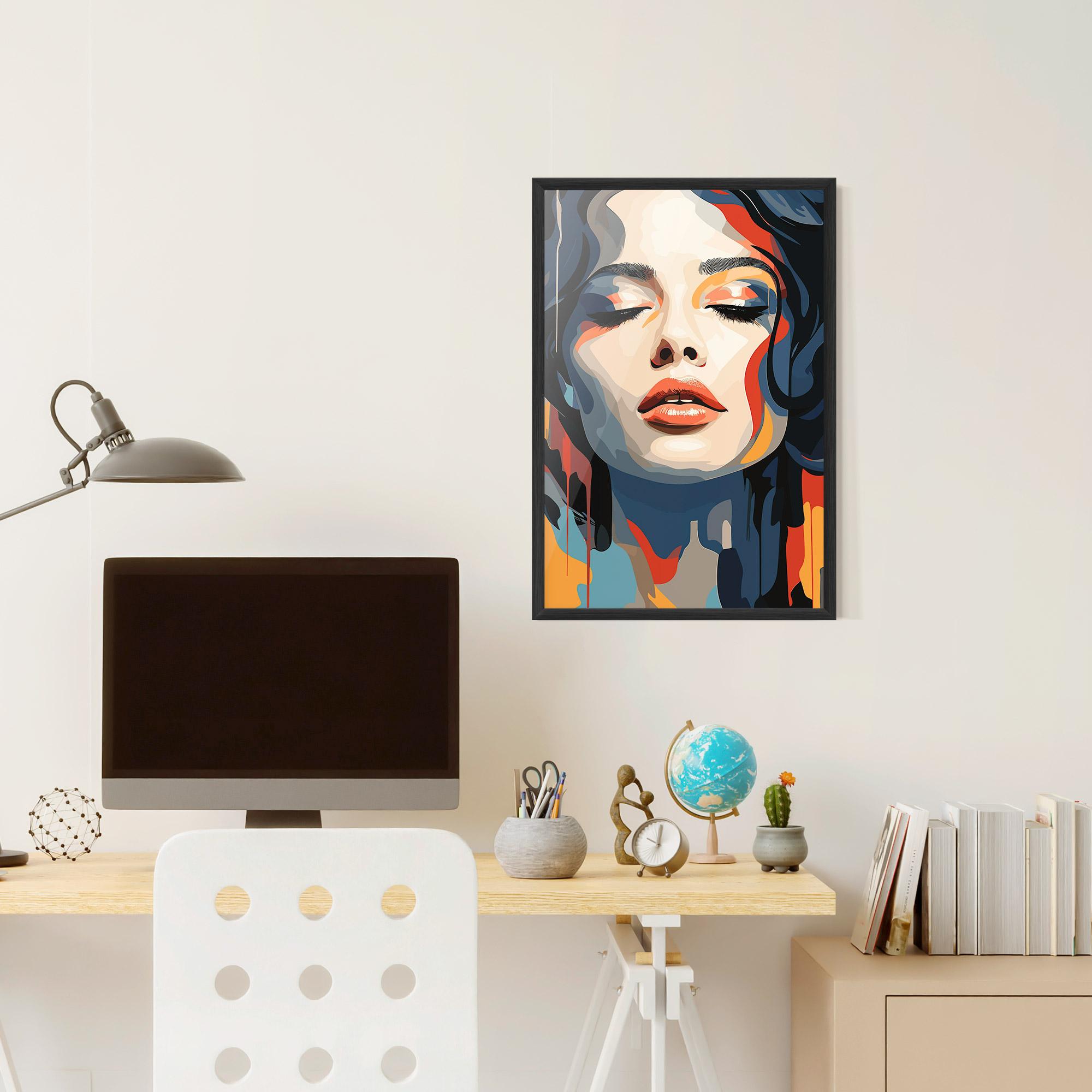 Poster Înrămat Juicy Abstract Lips mockup 6