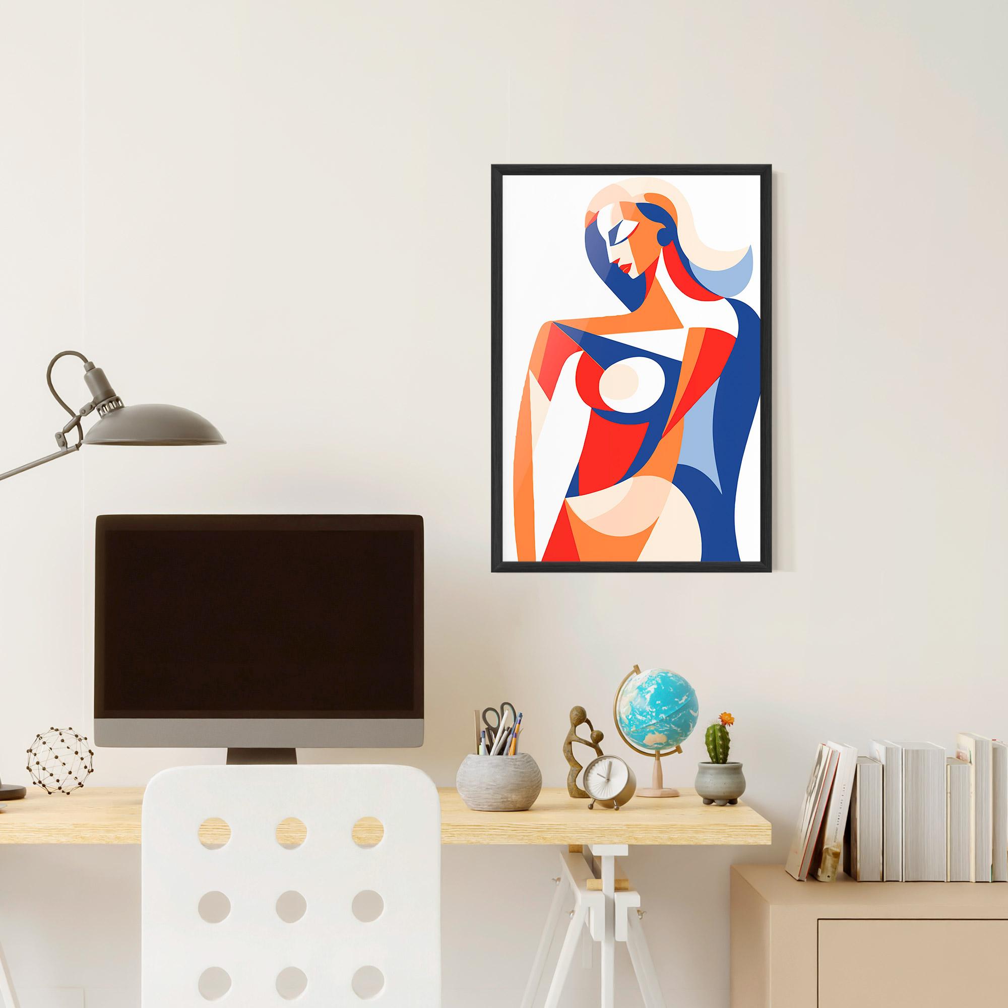 Poster Înrămat White Hair Woman mockup 6