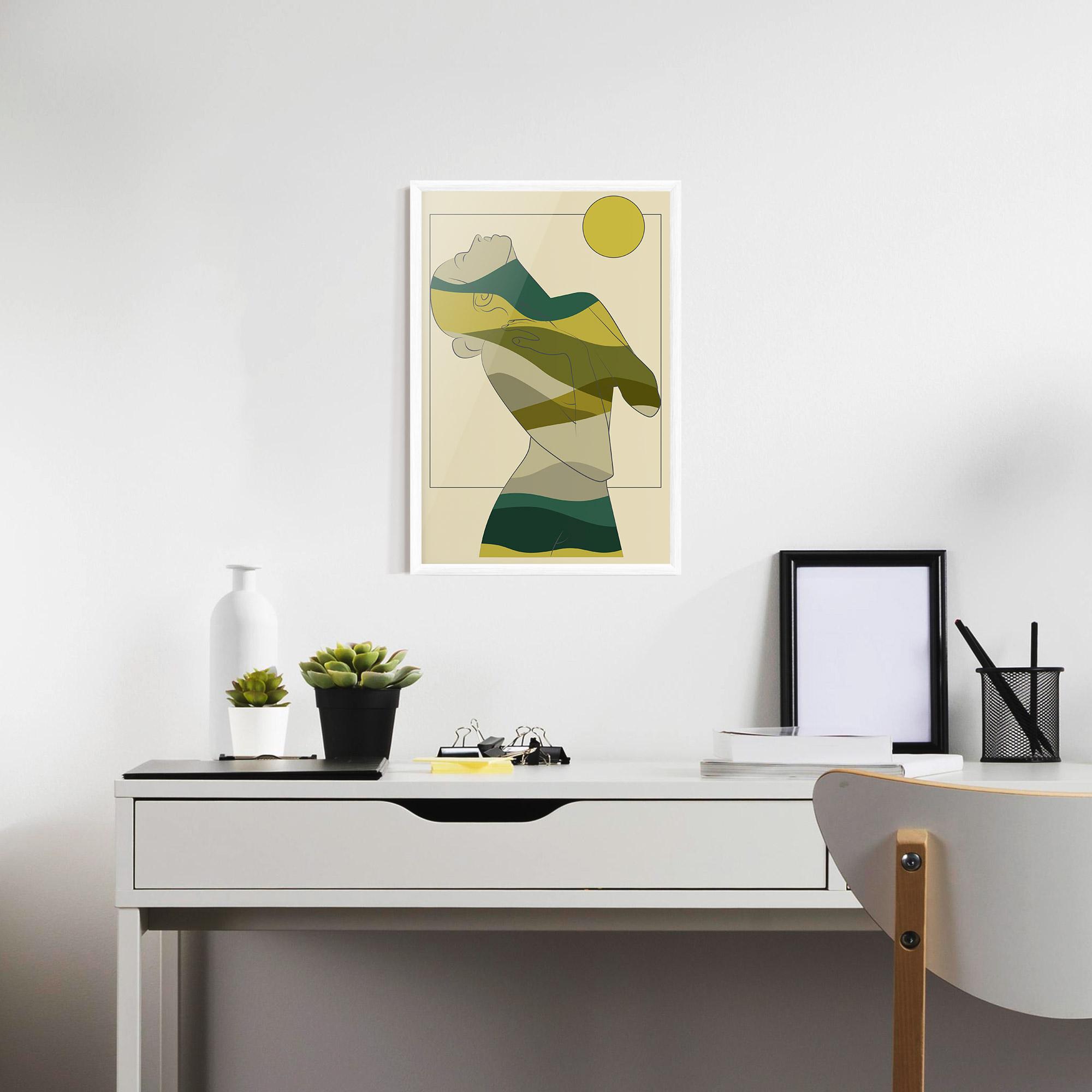 Poster Înrămat Green Nature Woman mockup 7