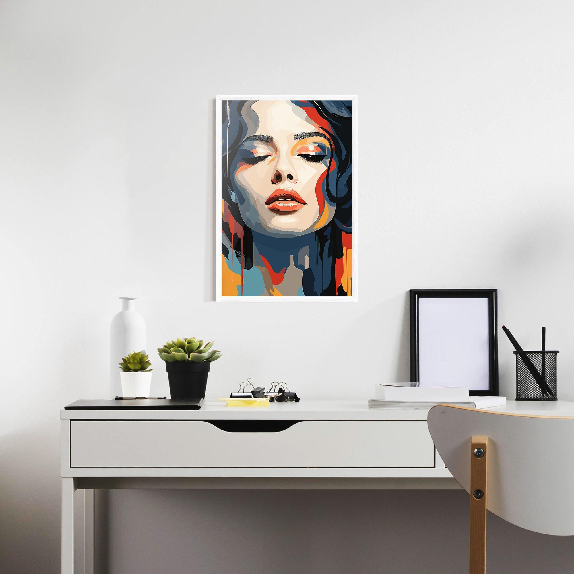 Poster Înrămat Juicy Abstract Lips mockup 7