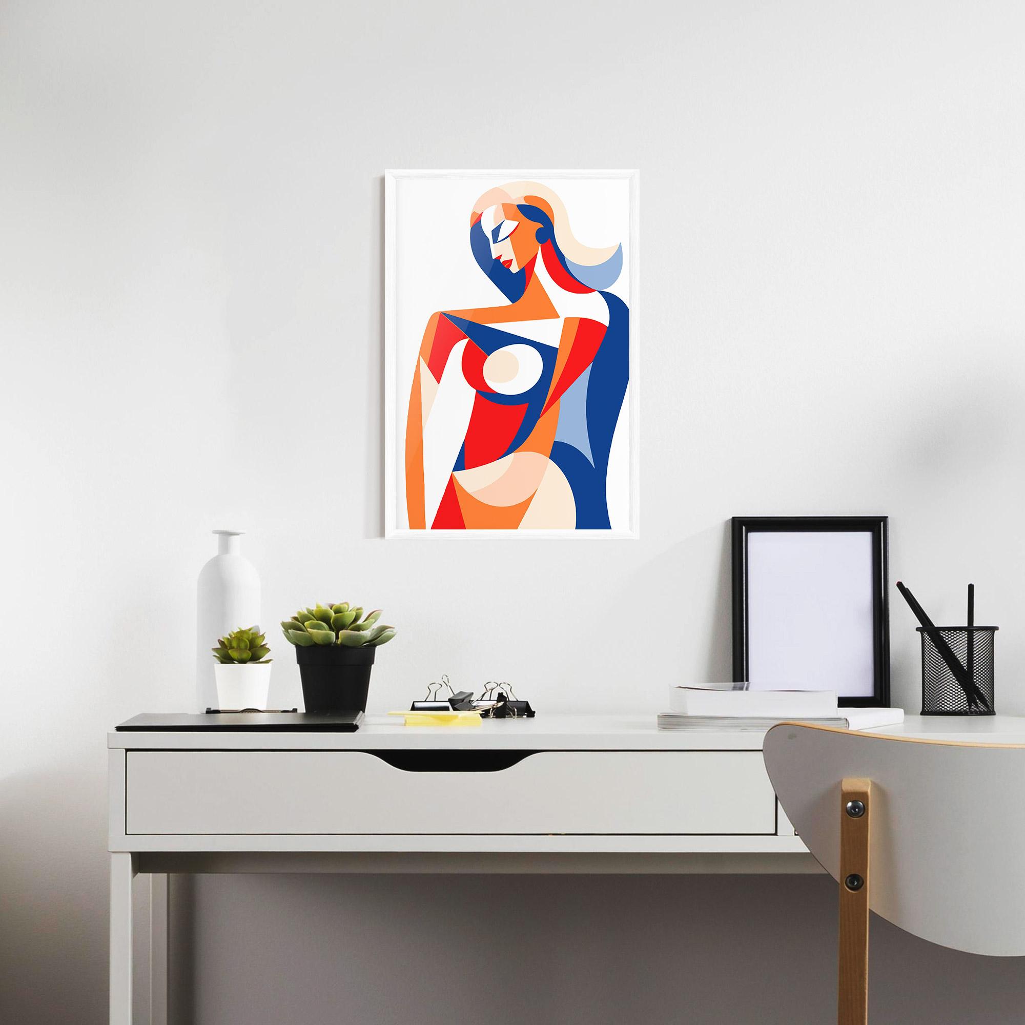 Poster Înrămat White Hair Woman mockup 7