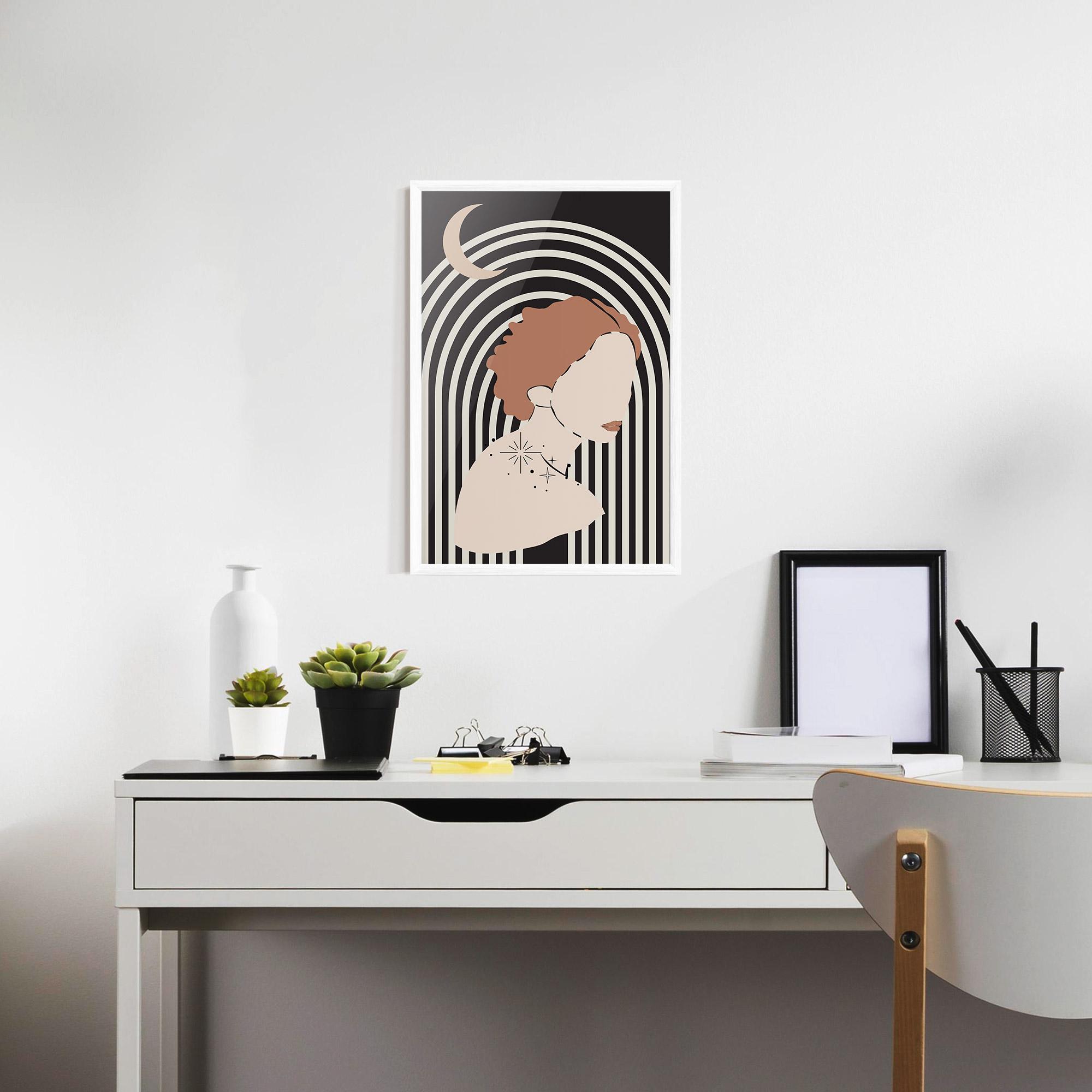 Poster Înrămat Woman Orange Lips mockup 7