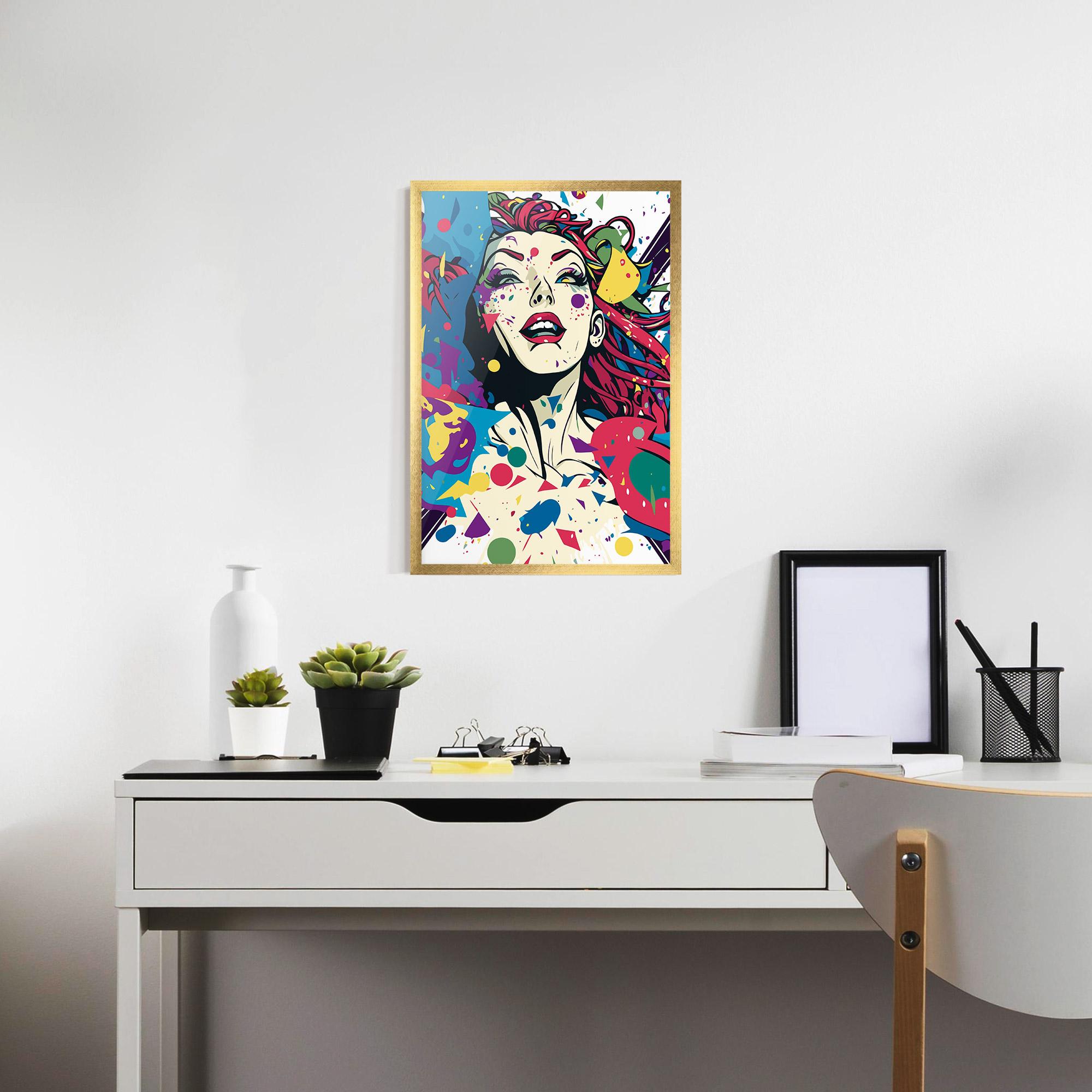 Poster Înrămat Fictional Woman mockup 7