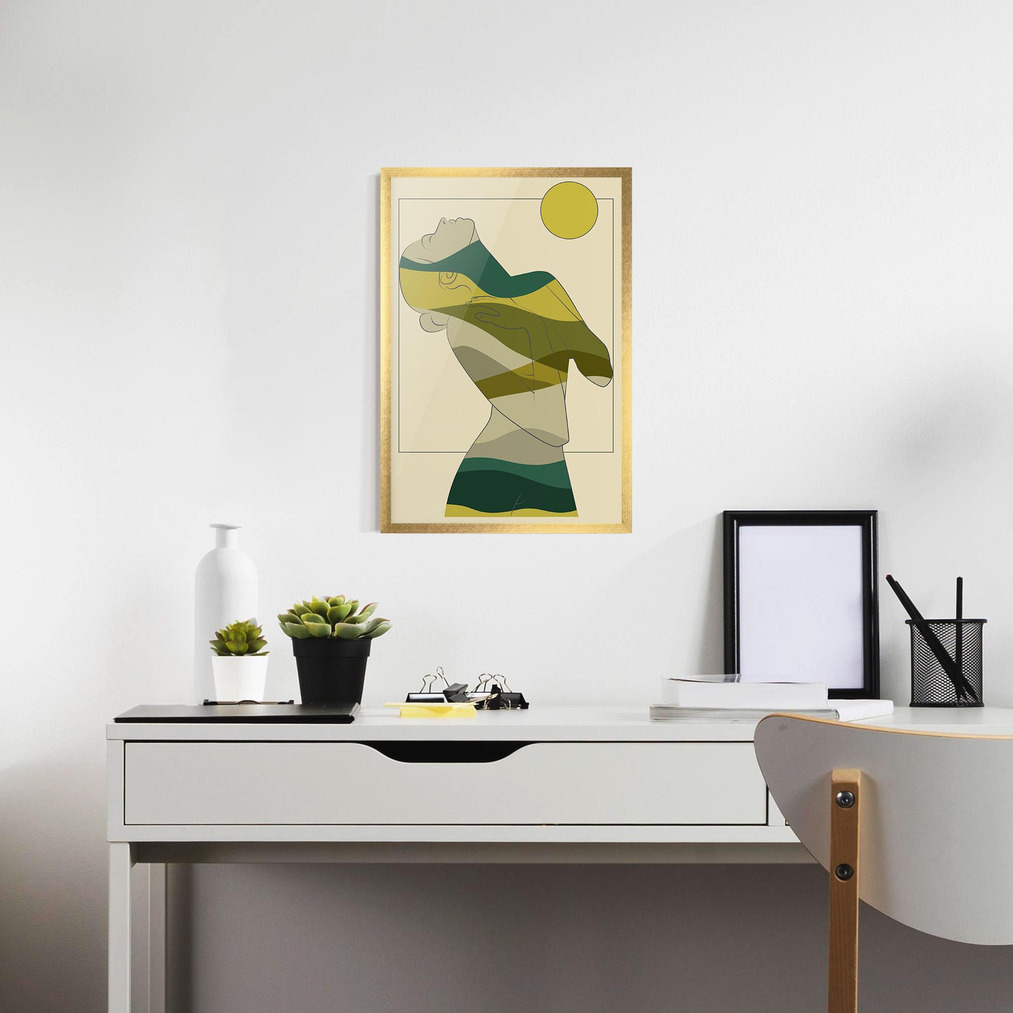 Poster Înrămat Green Nature Woman mockup 7