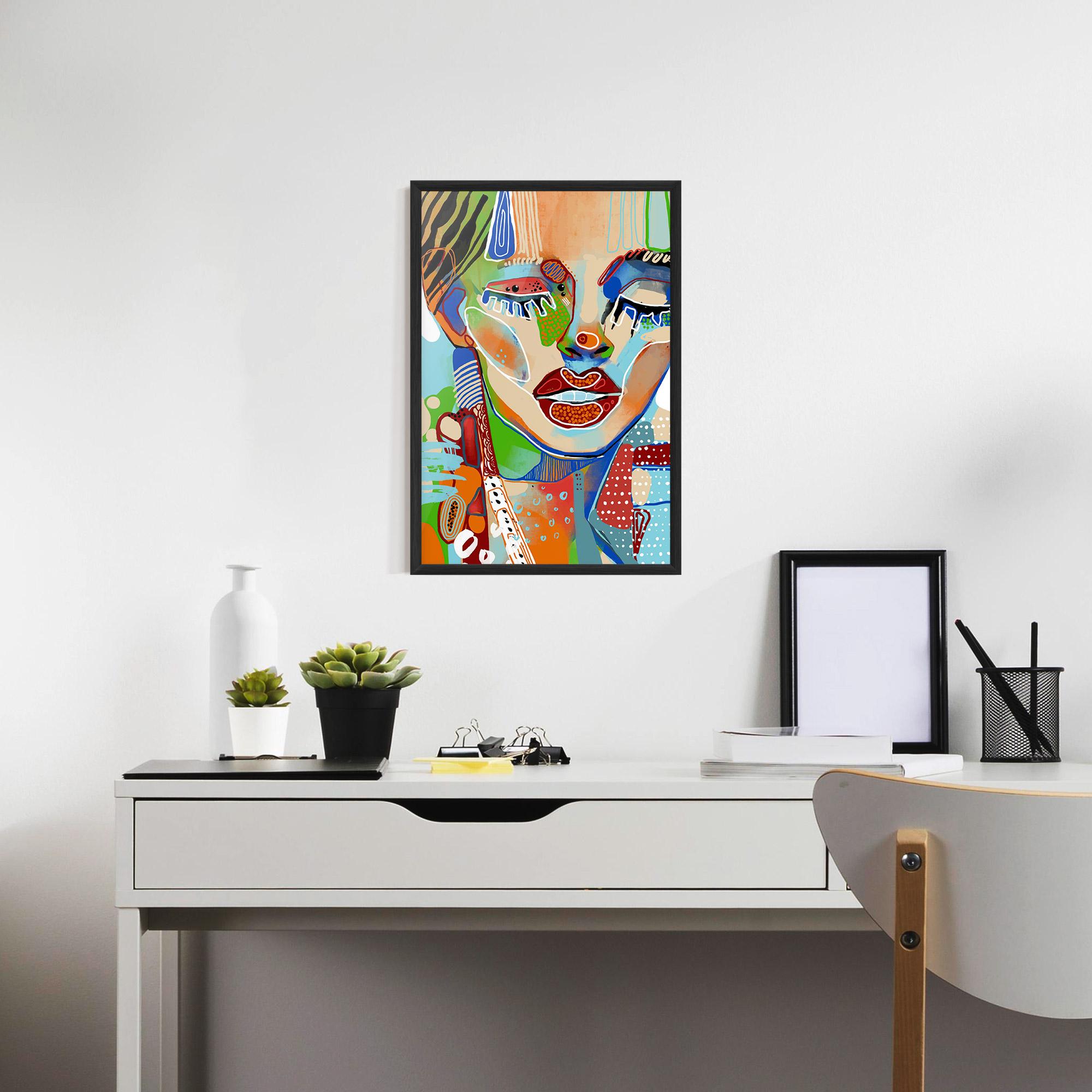 Poster Înrămat Abstract Art Woman mockup 7