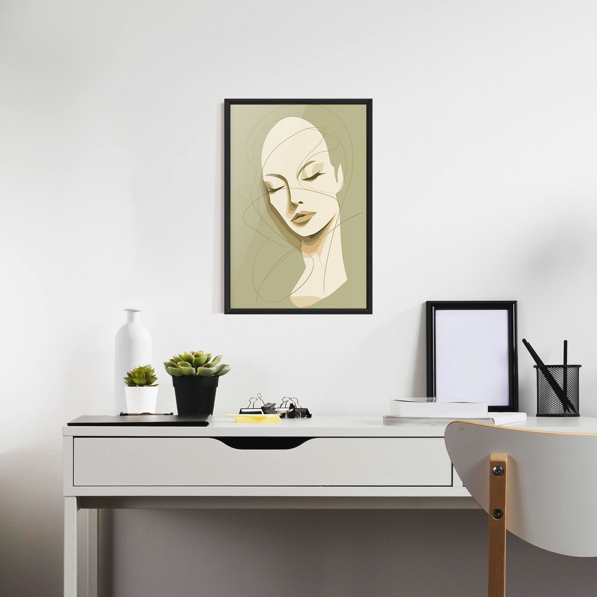 Cream Woman Head mockup 7