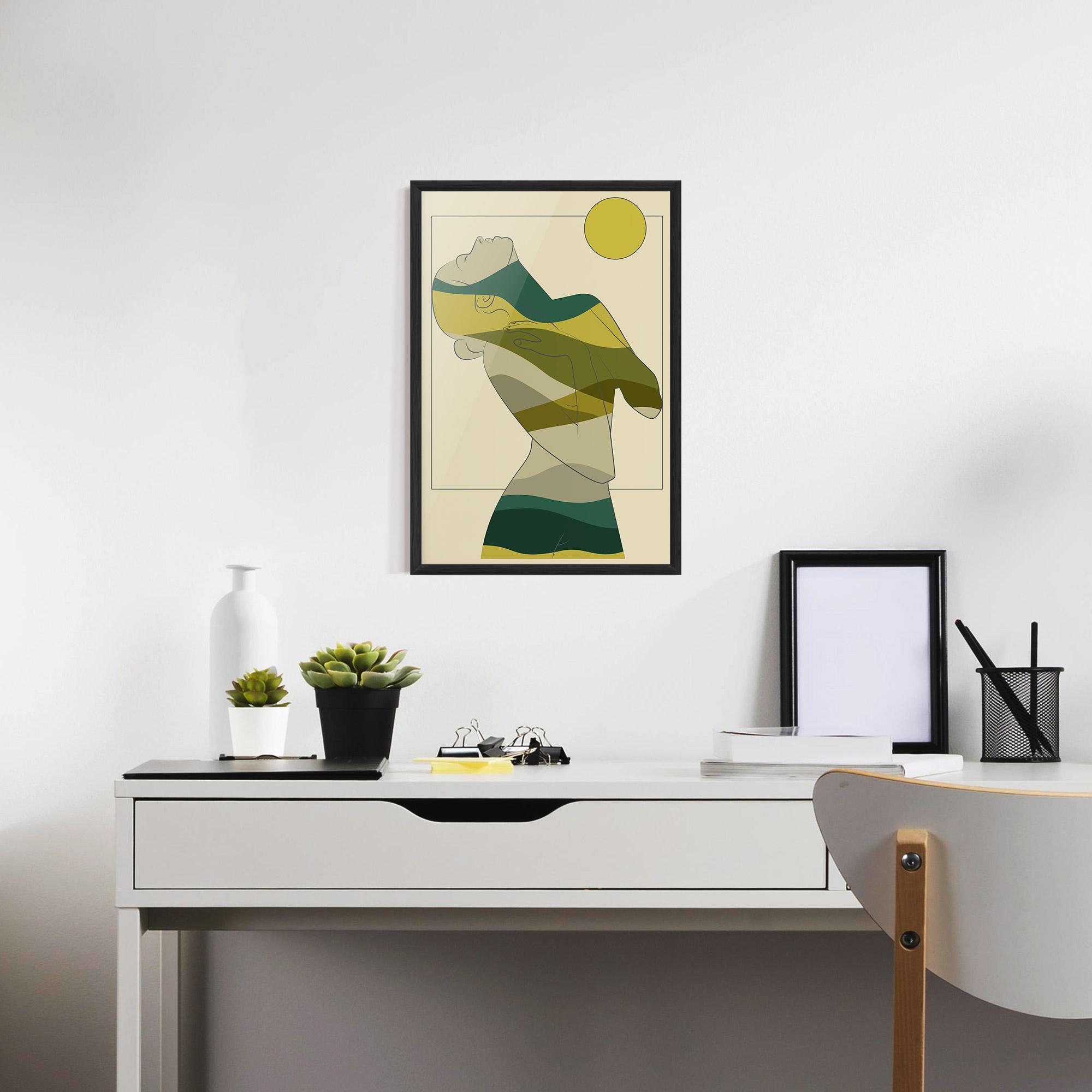Poster Înrămat Green Nature Woman mockup 7