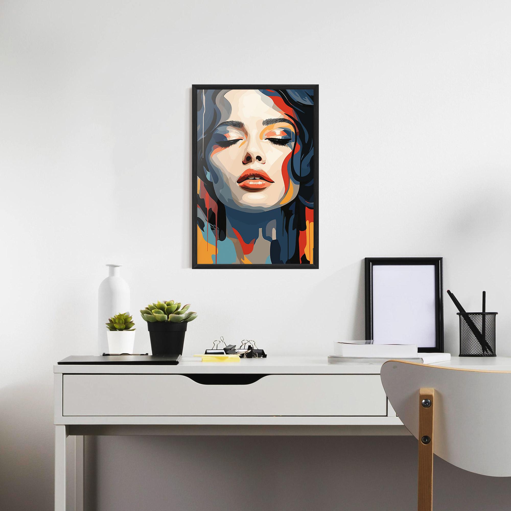 Poster Înrămat Juicy Abstract Lips mockup 7
