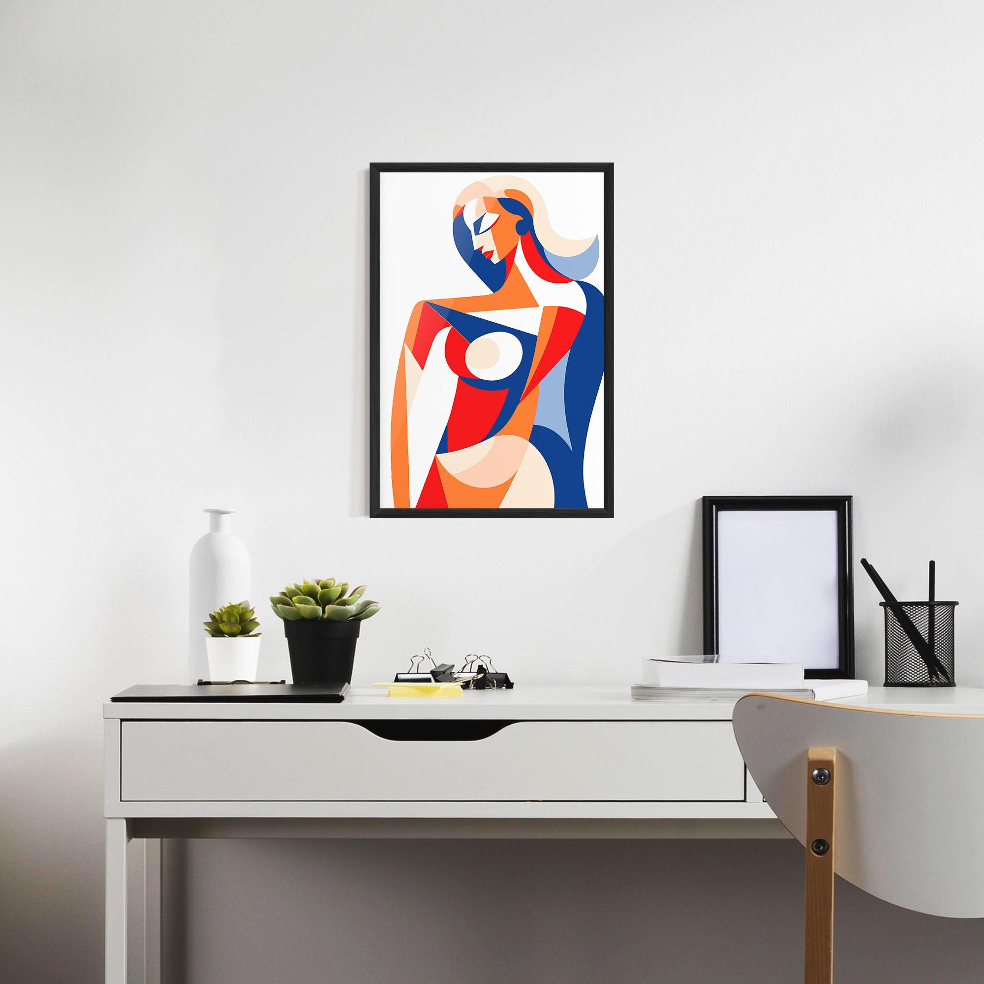 Poster Înrămat White Hair Woman mockup 7