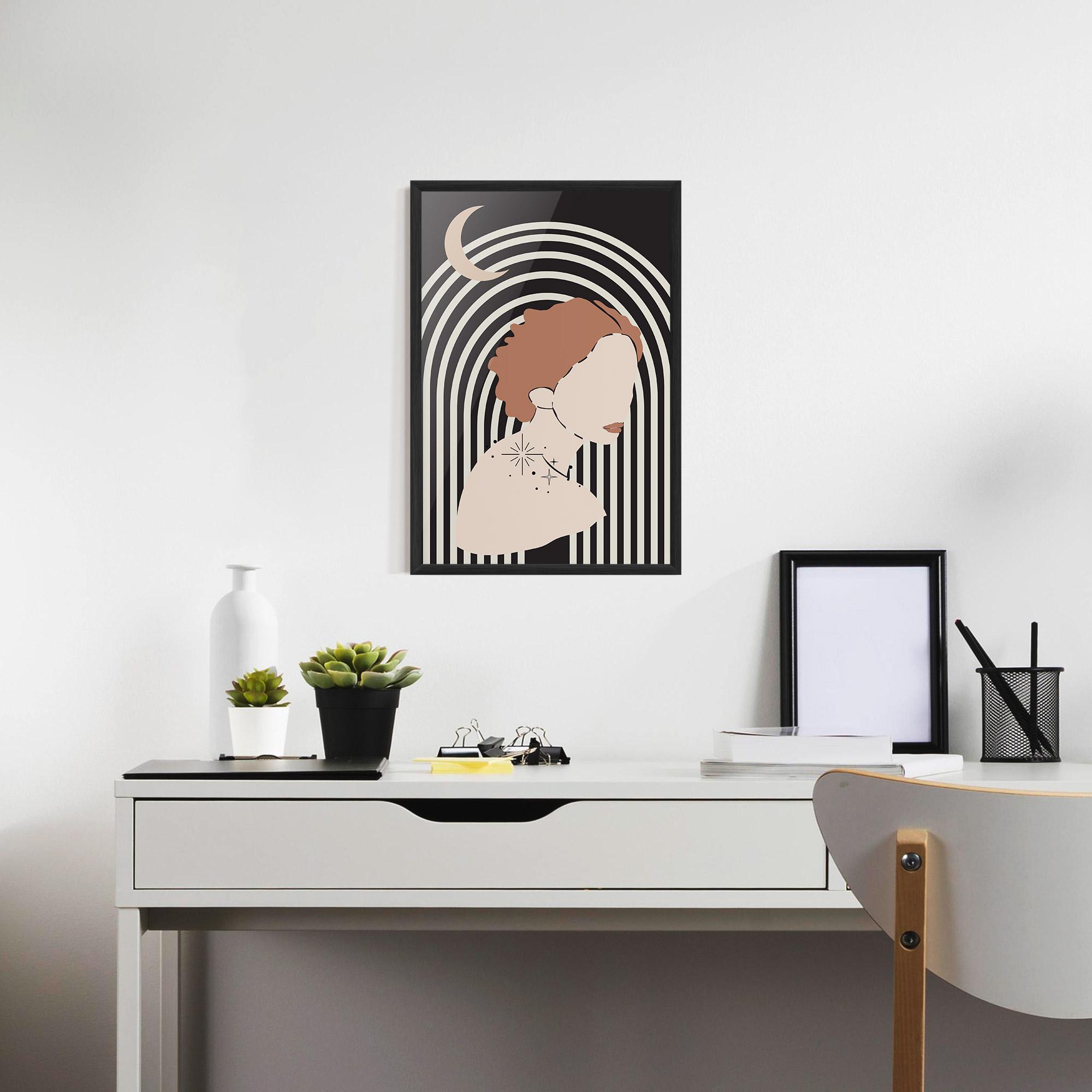 Poster Înrămat Woman Orange Lips mockup 7